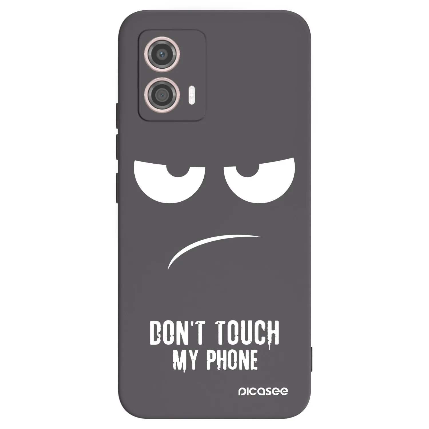 Picasee crna silikonska maskica za Motorola Moto G53 5G - Don't Touch My Phone