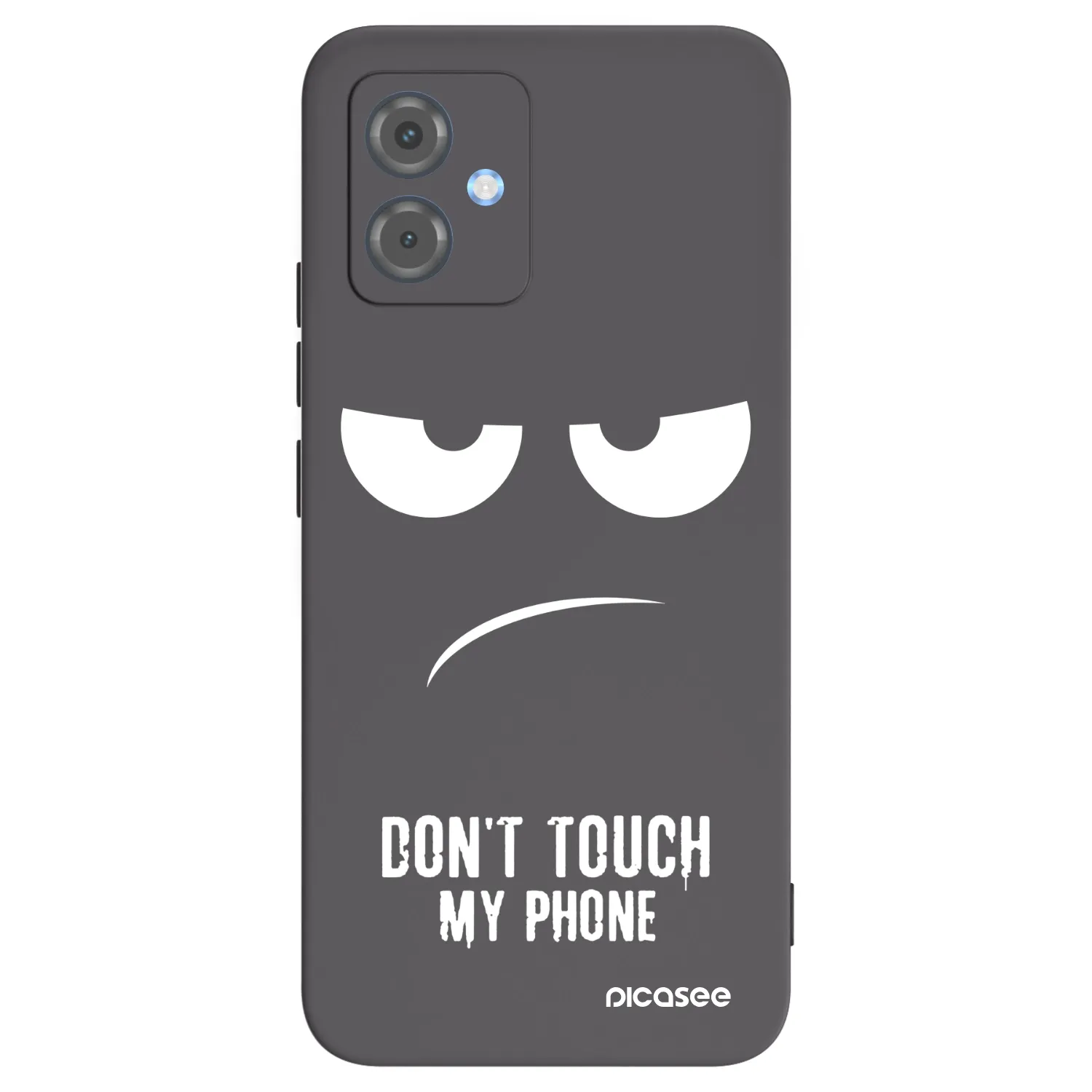 Picasee crna silikonska maskica za Motorola Moto G14 - Don't Touch My Phone