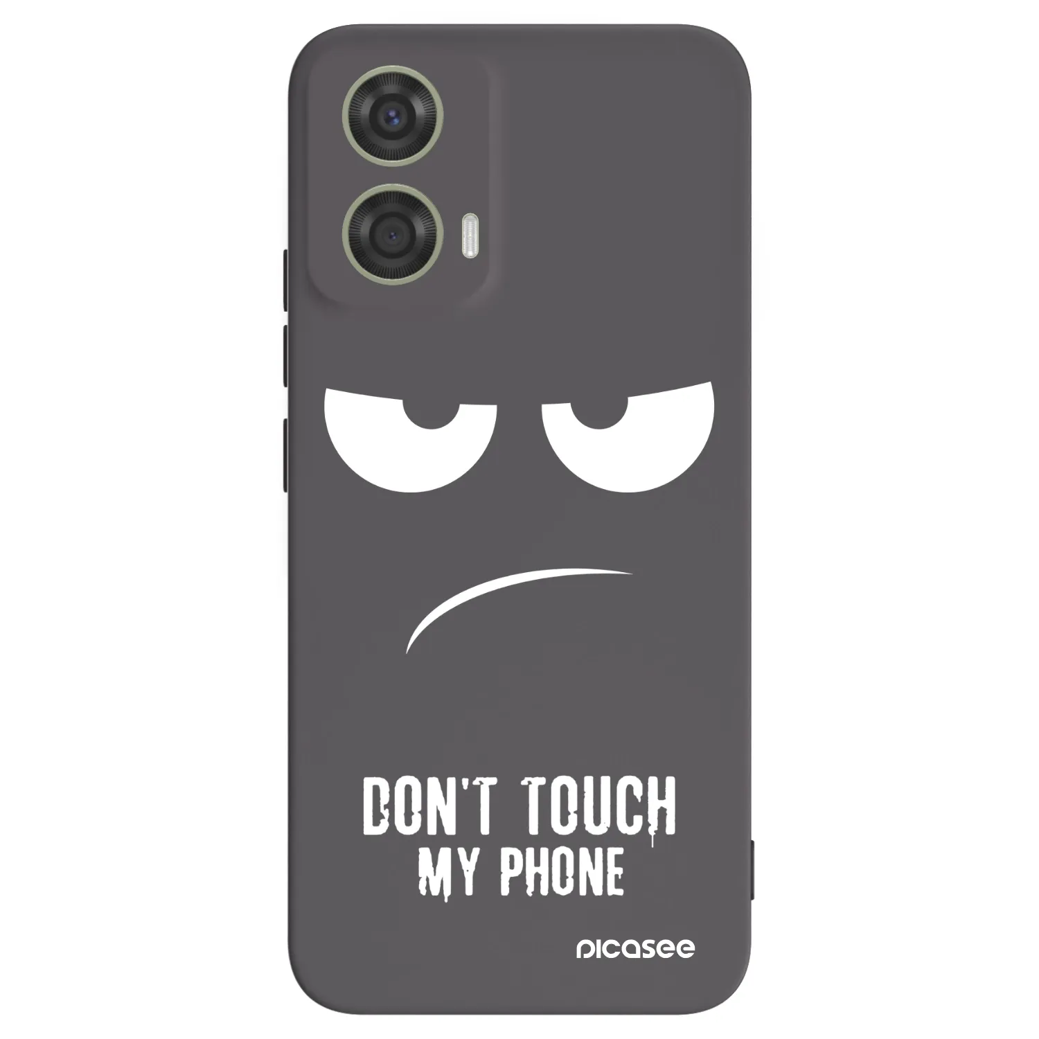 Picasee crna silikonska maskica za Motorola Moto G24 - Don't Touch My Phone