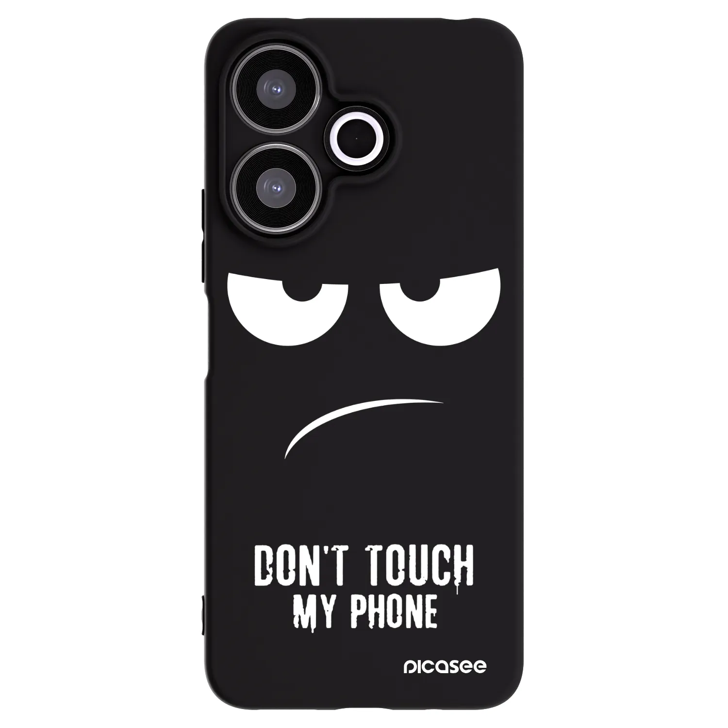 Picasee crna silikonska maskica za Xiaomi Redmi 13 4G - Don't Touch My Phone