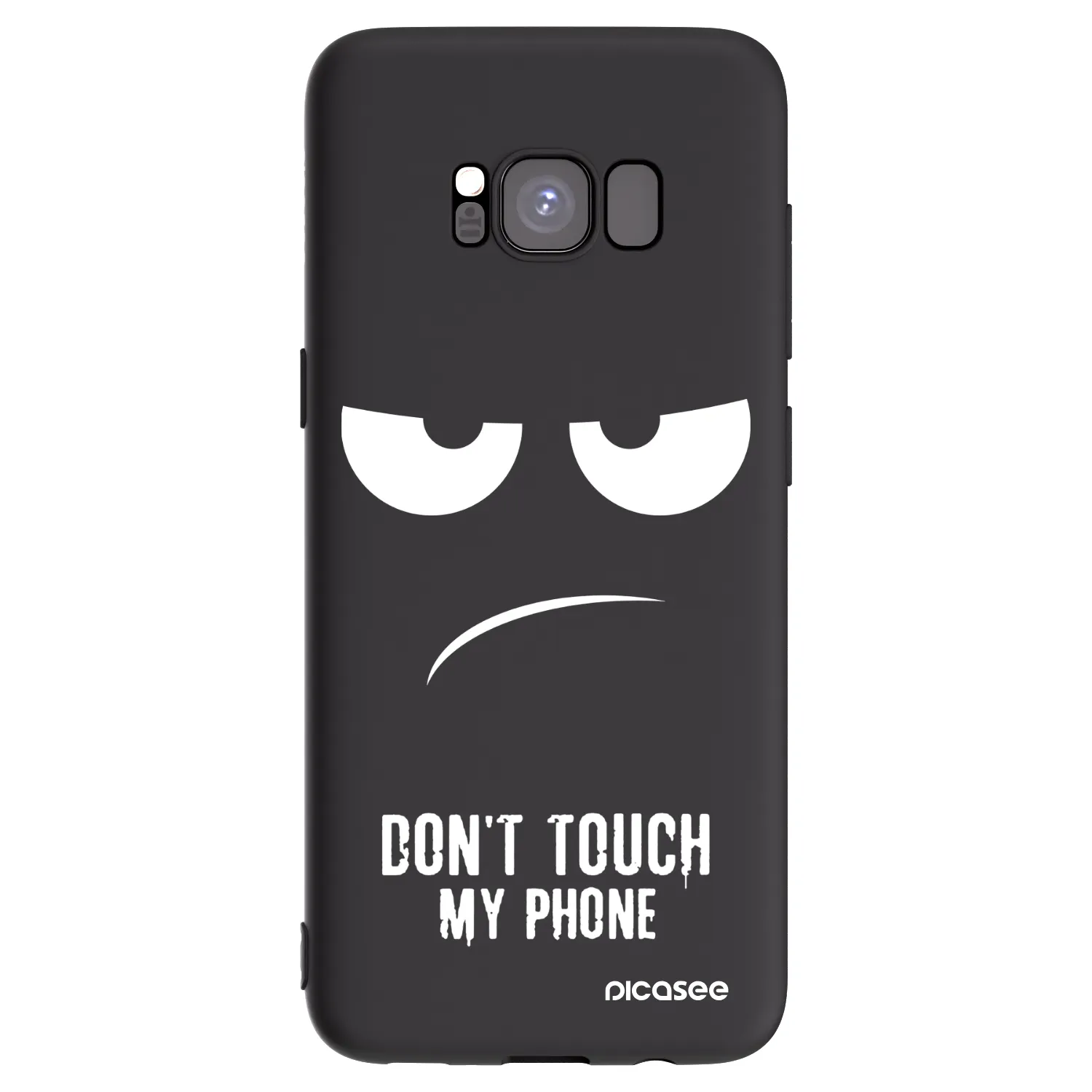 Picasee crna silikonska maskica za Samsung Galaxy S8 G950F - Don't Touch My Phone