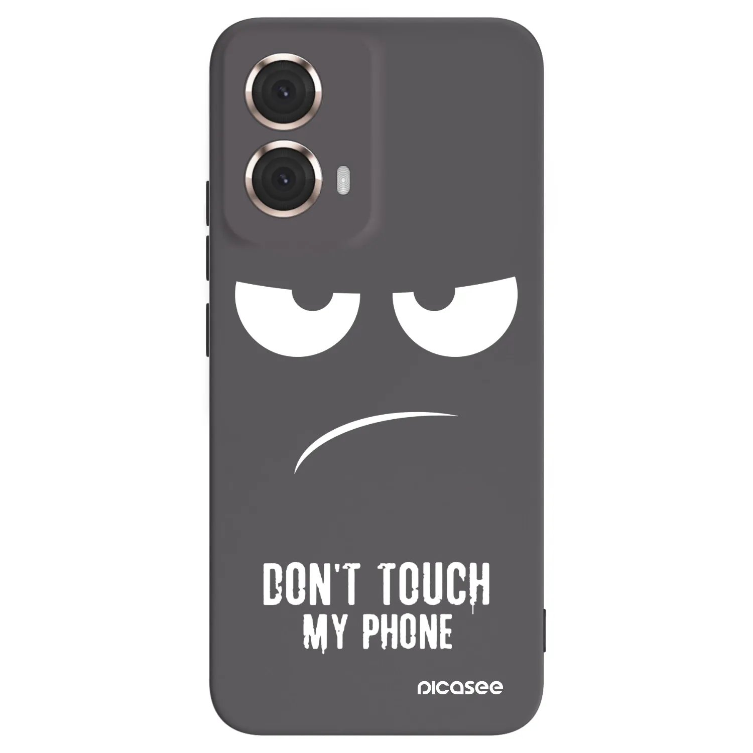 Picasee crna silikonska maskica za Motorola Moto G85 - Don't Touch My Phone