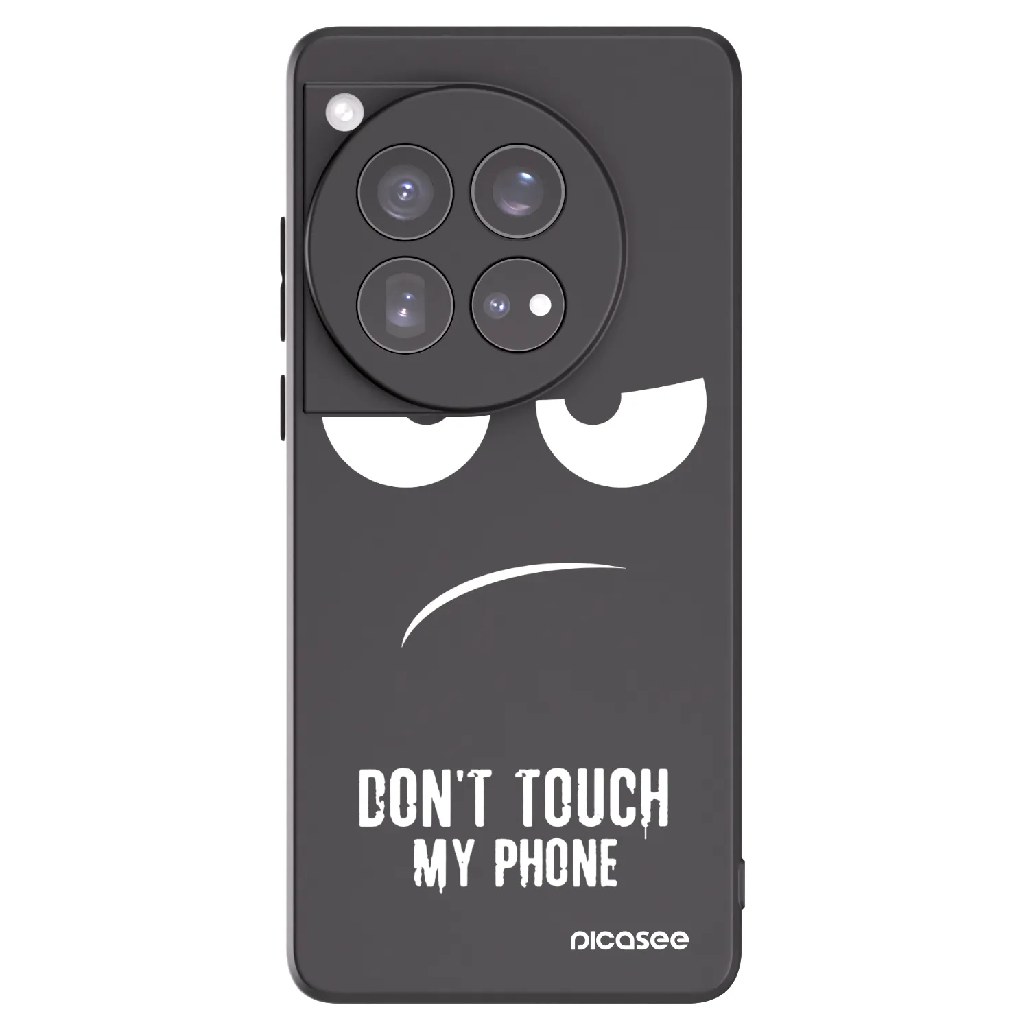 Picasee crna silikonska maskica za OnePlus 12 5G - Don't Touch My Phone