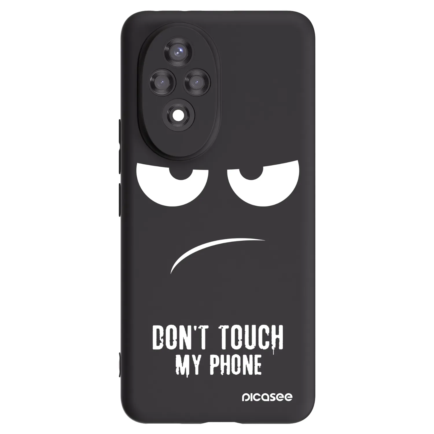 Picasee crna silikonska maskica za Honor 200 Pro 5G - Don't Touch My Phone