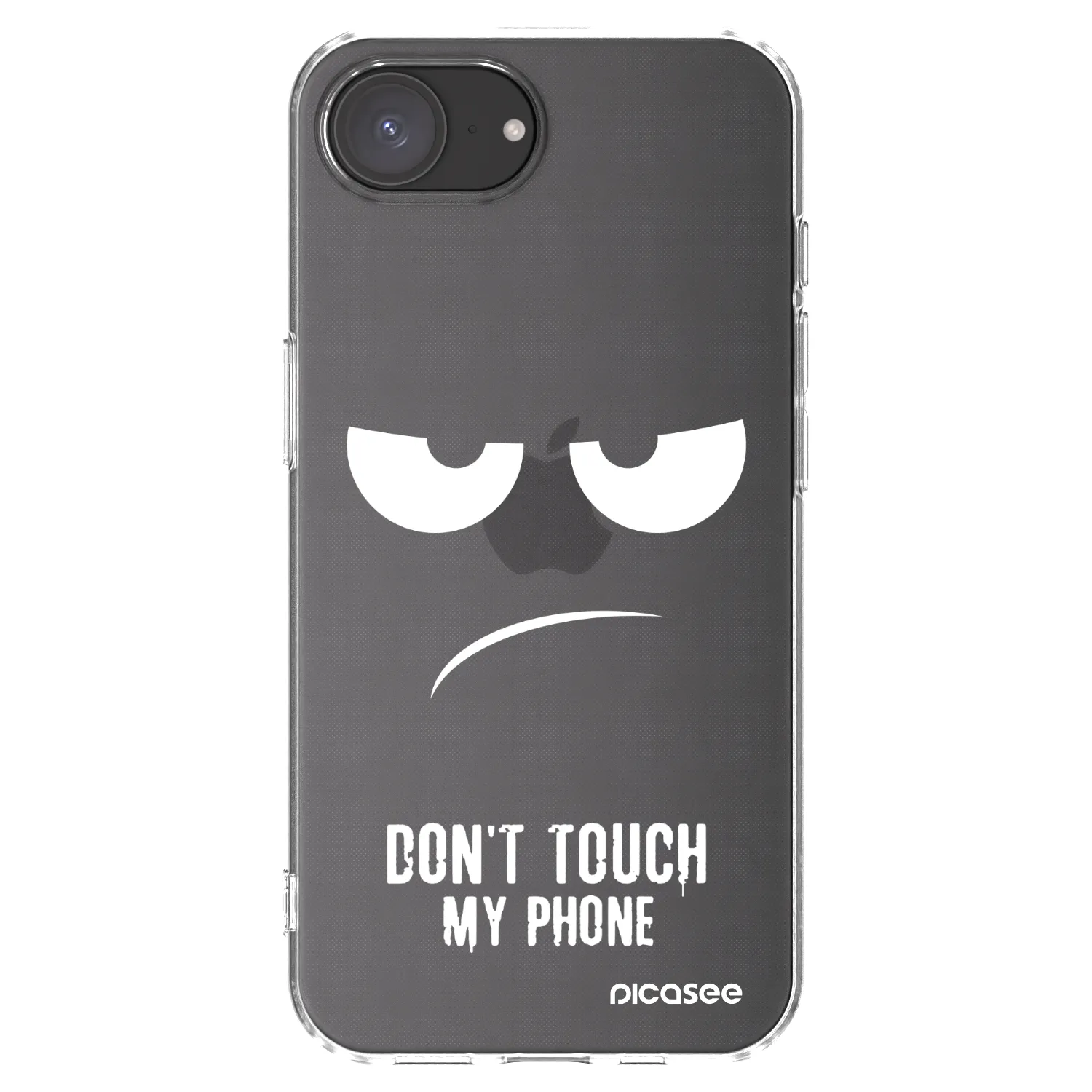 Picasee silikonska prozirna maskica za Apple iPhone 16e - Don't Touch My Phone