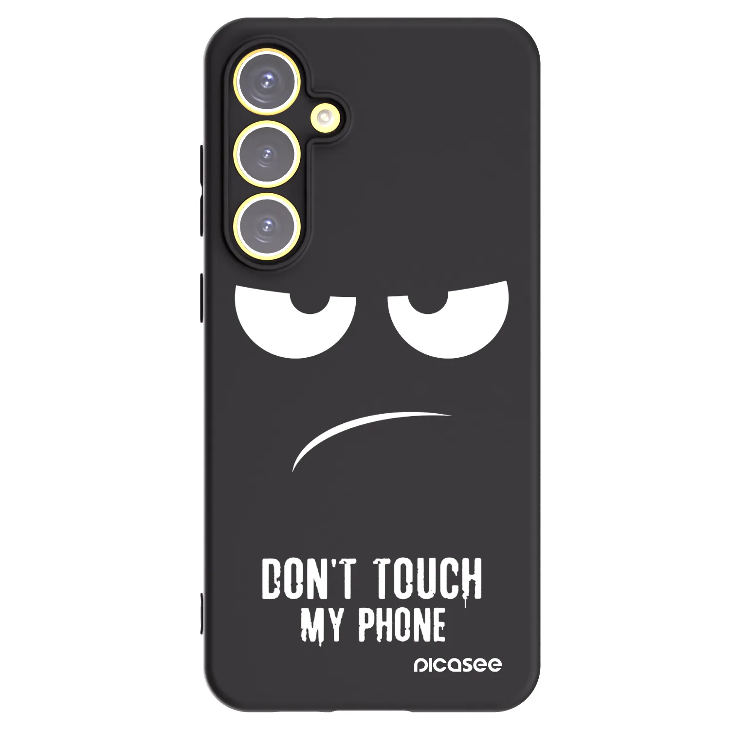 Picasee crna silikonska maskica za Samsung Galaxy S24 FE S721B - Don't Touch My Phone