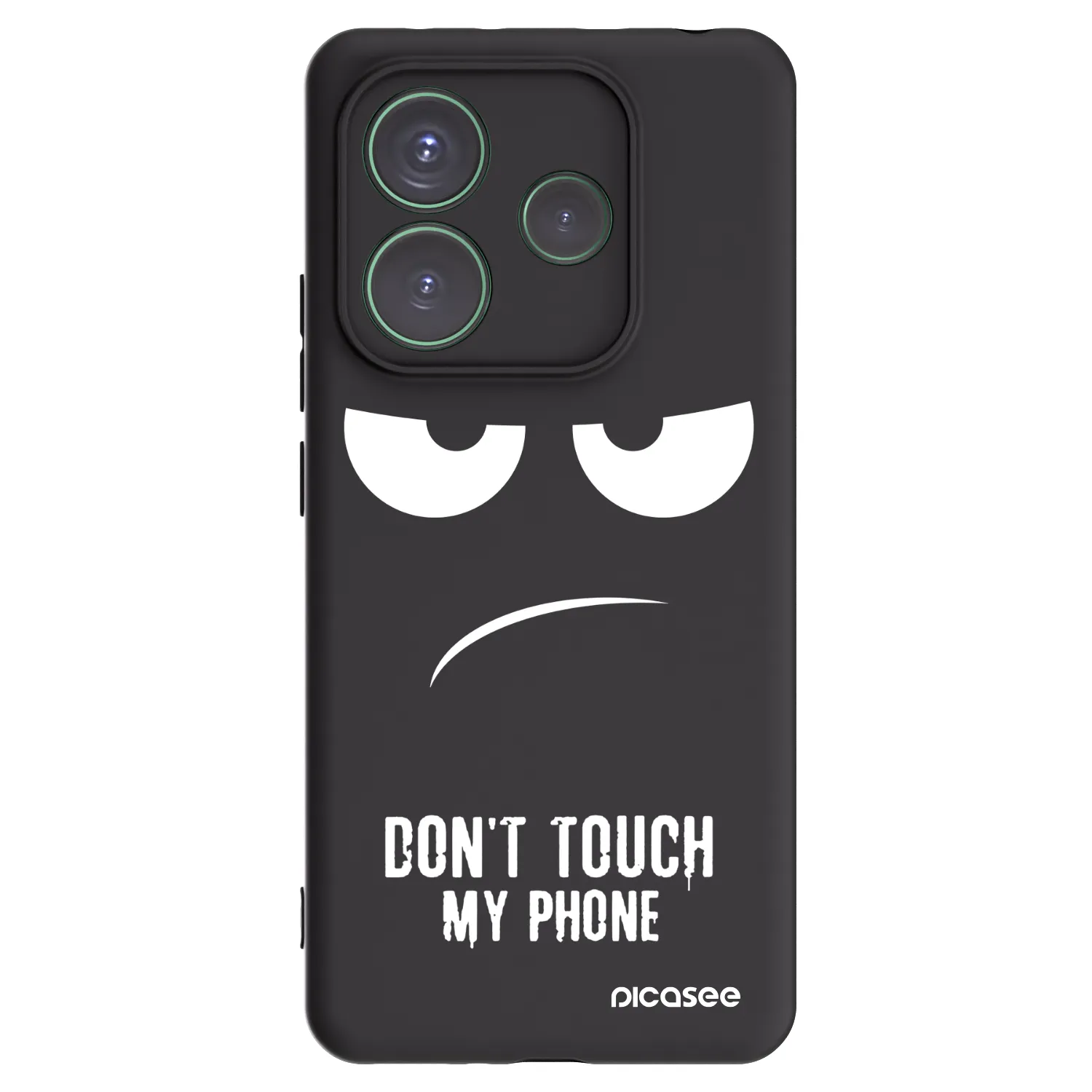 Picasee crna silikonska maskica za Xiaomi Redmi Note 14 5G - Don't Touch My Phone