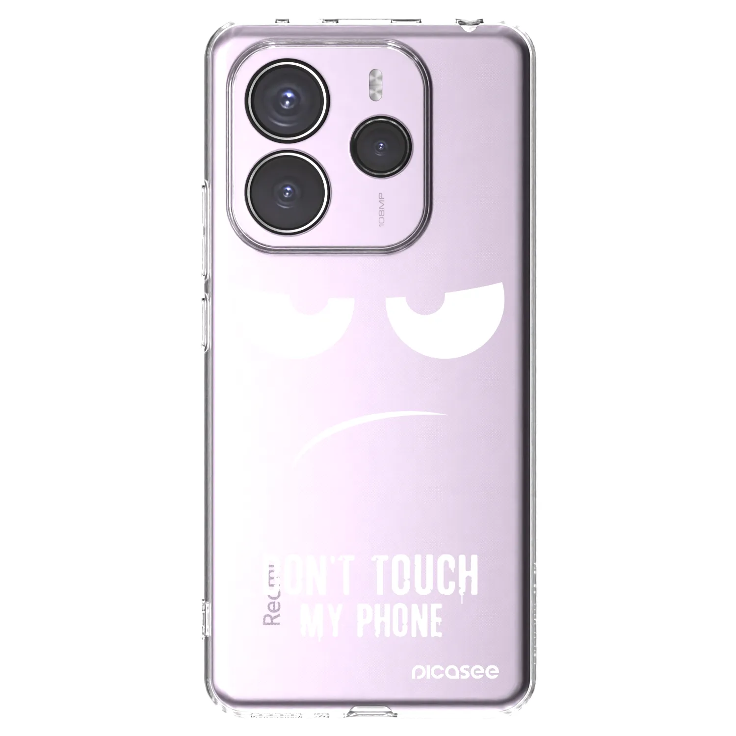 Picasee silikonska prozirna maskica za Xiaomi Redmi Note 14 5G - Don't Touch My Phone