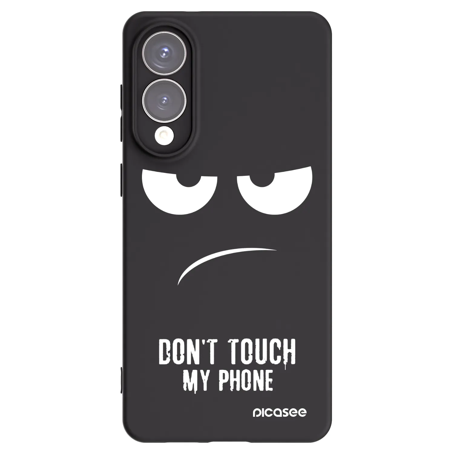 Picasee crna silikonska maskica za Samsung Galaxy S25 Edge 5G - Don't Touch My Phone