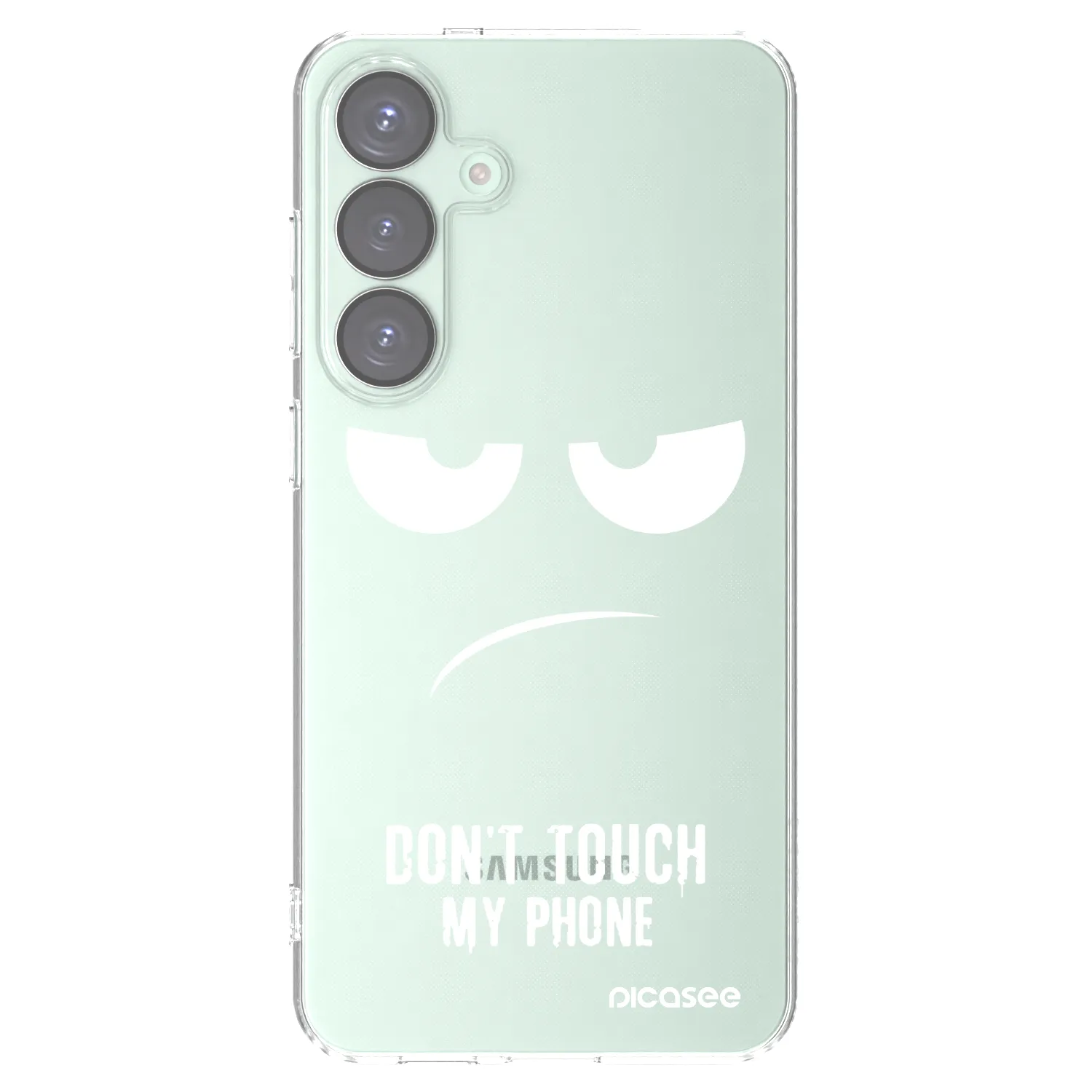 Picasee silikonska prozirna maskica za Samsung Galaxy S25+ 5G - Don't Touch My Phone