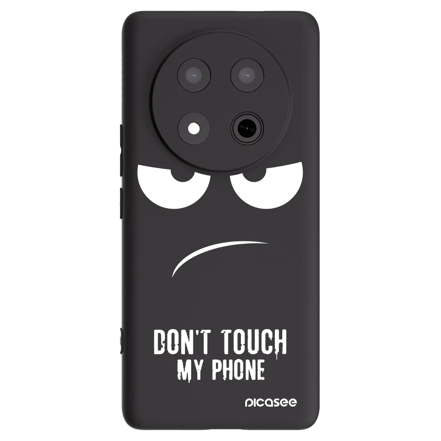 Picasee crna silikonska maskica za Honor Magic7 Lite 5G - Don't Touch My Phone