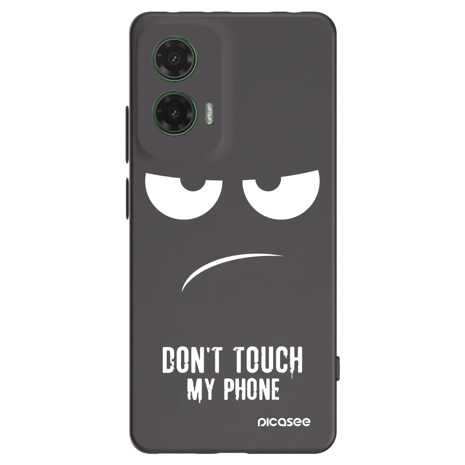 Picasee crna silikonska maskica za Motorola Moto G35 5G - Don't Touch My Phone