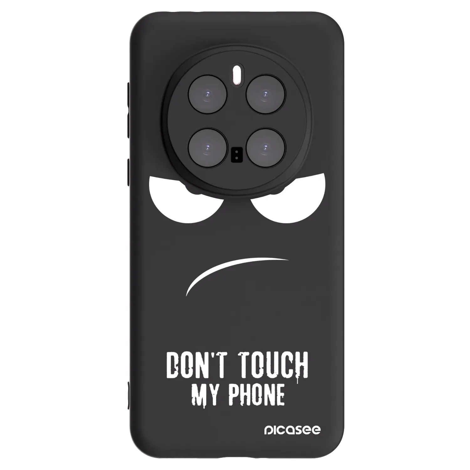 Picasee crna silikonska maskica za Honor Magic7 Pro 5G - Don't Touch My Phone