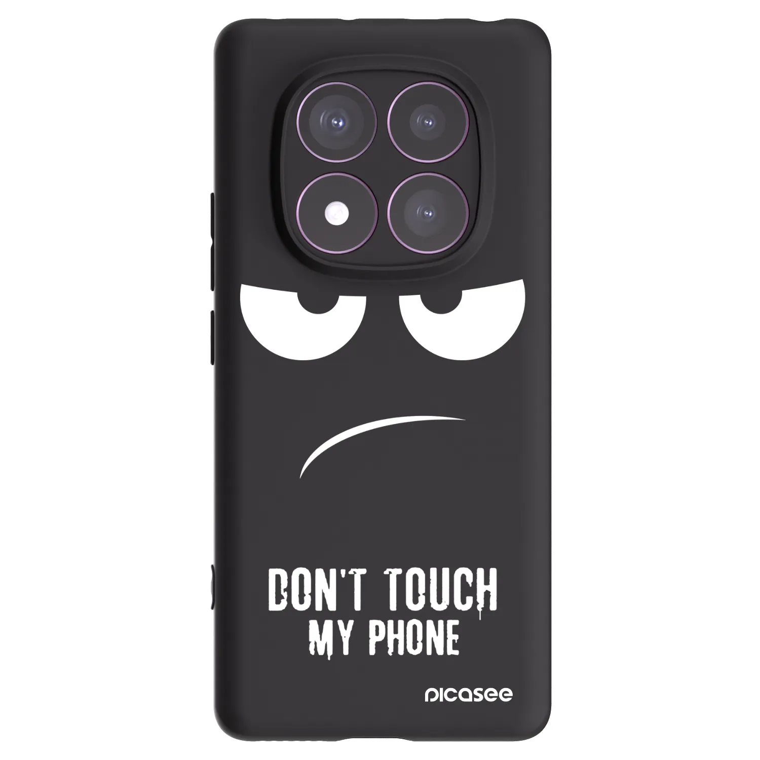 Picasee crna silikonska maskica za Xiaomi Redmi Note 14 Pro 4G - Don't Touch My Phone