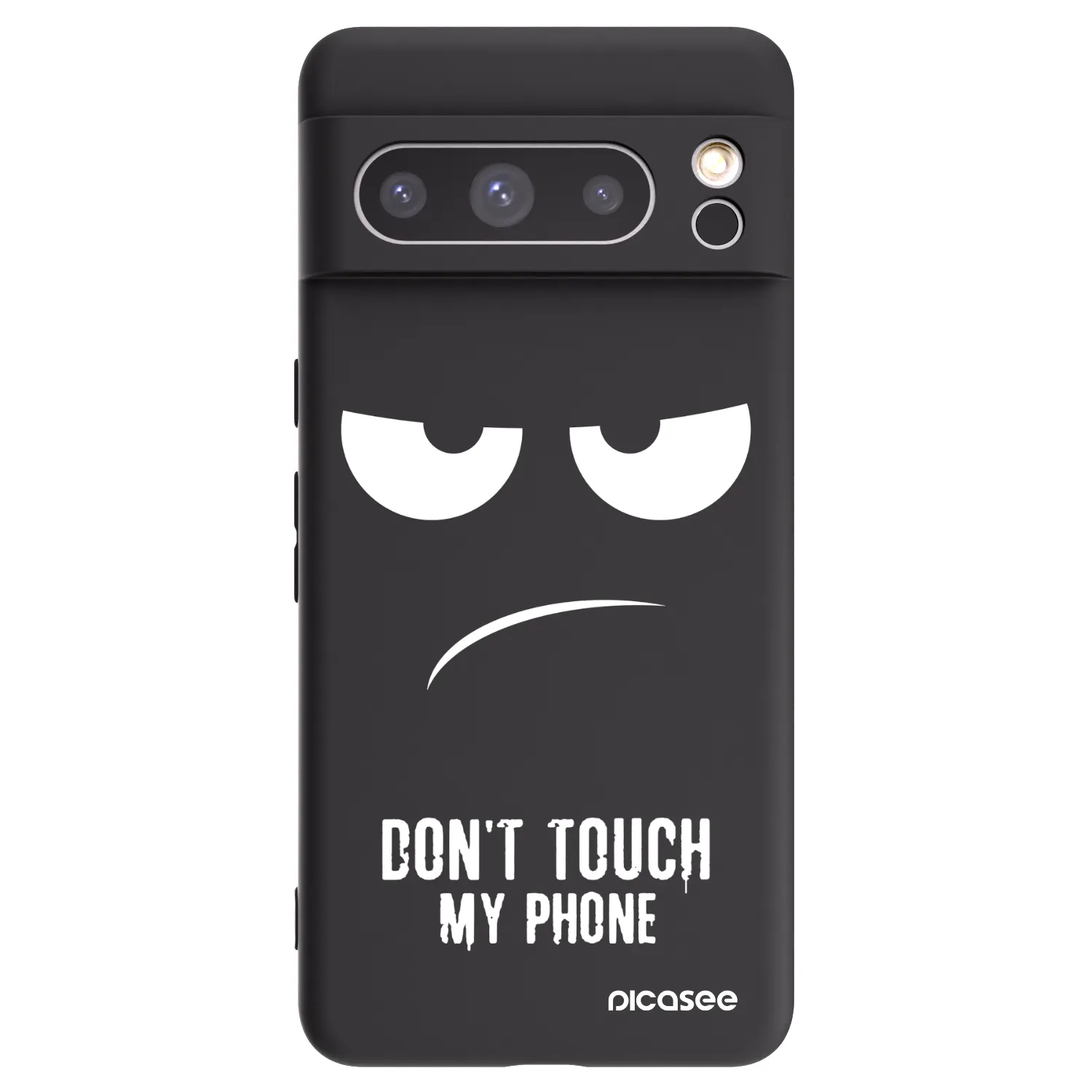 Picasee crna silikonska maskica za Google Pixel 8 Pro - Don't Touch My Phone