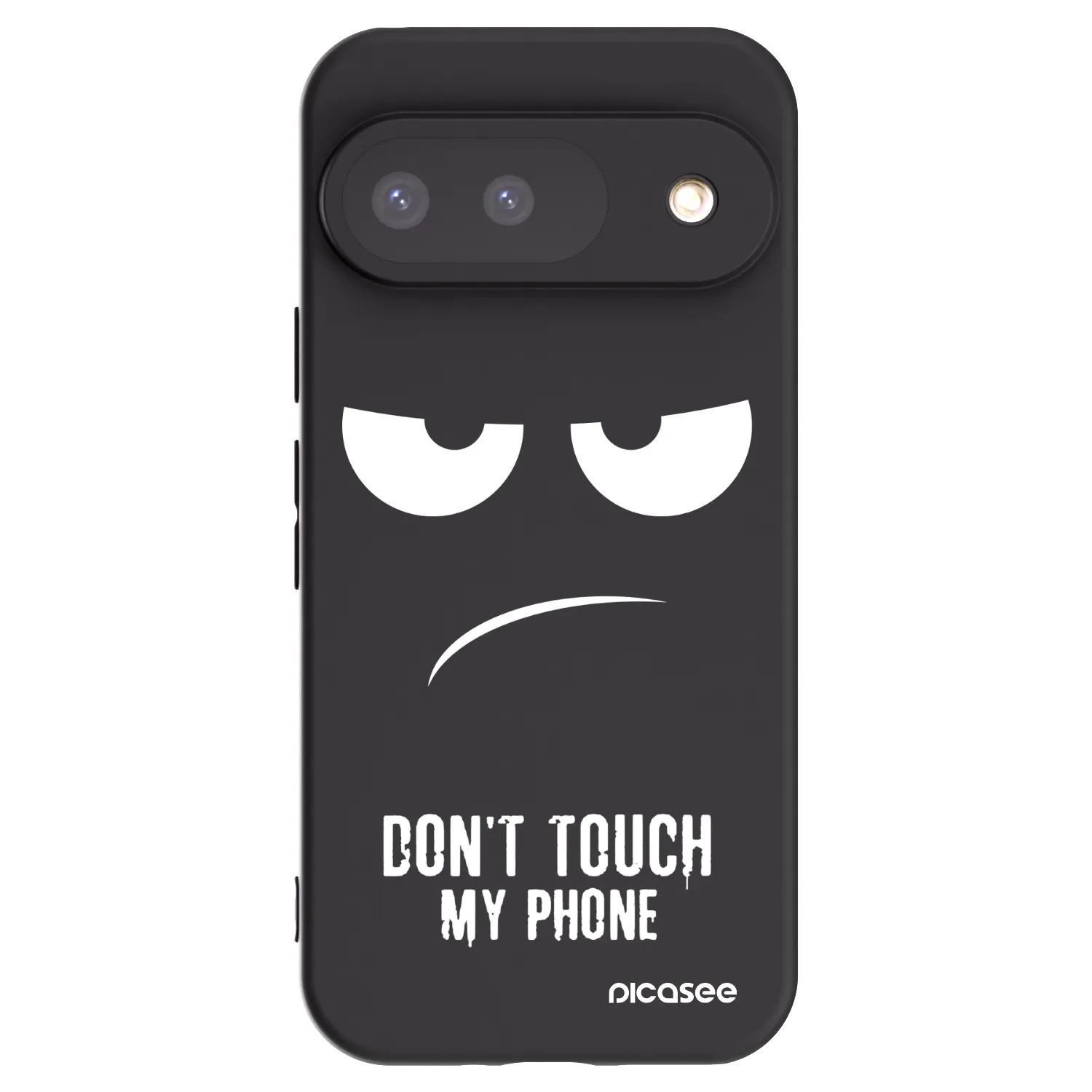 Picasee crna silikonska maskica za Google Pixel 9 - Don't Touch My Phone