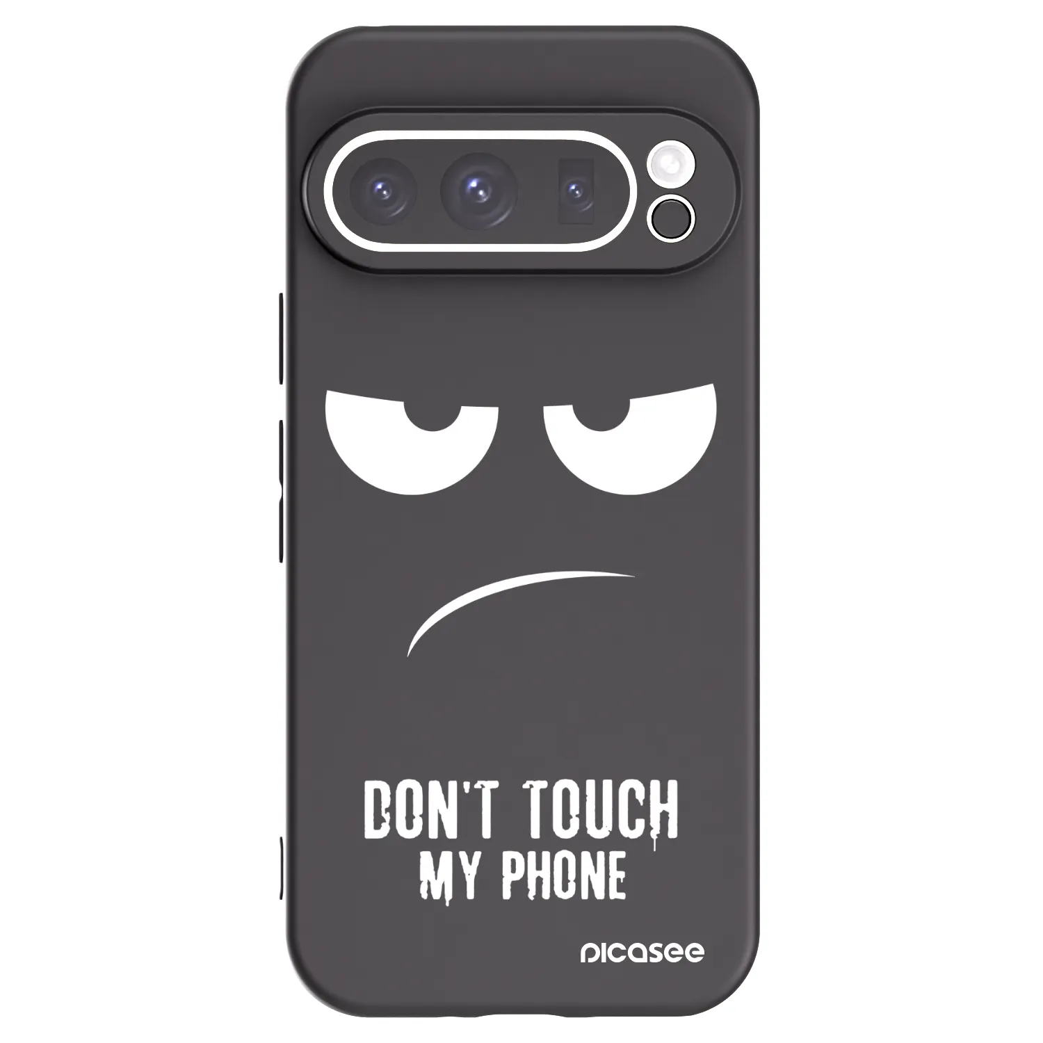 Picasee crna silikonska maskica za Google Pixel 9 Pro - Don't Touch My Phone