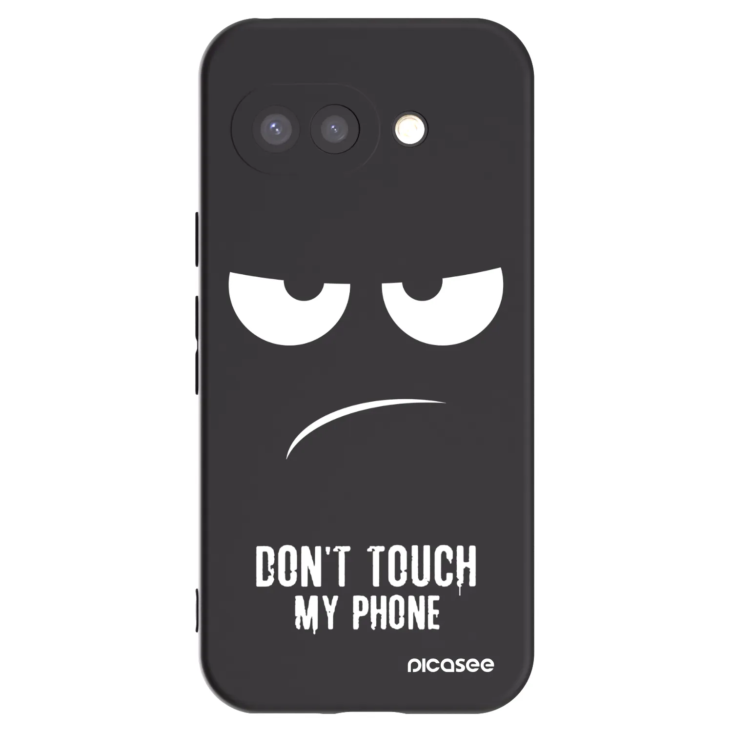 Picasee crna silikonska maskica za Google Pixel 9a - Don't Touch My Phone