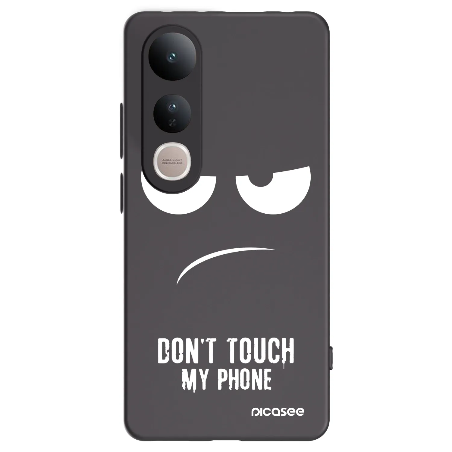 Picasee crna silikonska maskica za Vivo V50 Lite 5G - Don't Touch My Phone