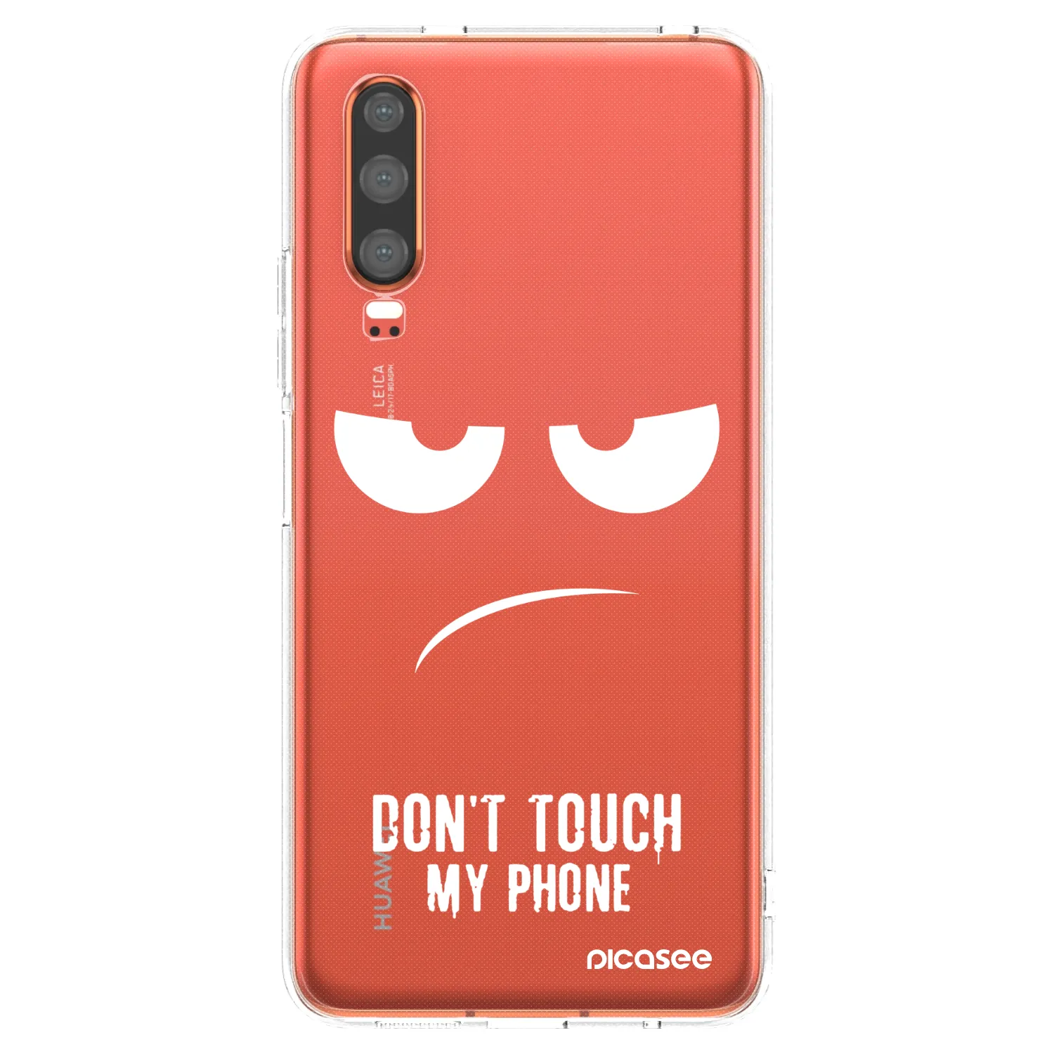 Picasee silikonska prozirna maskica za Huawei P30 - Don't Touch My Phone