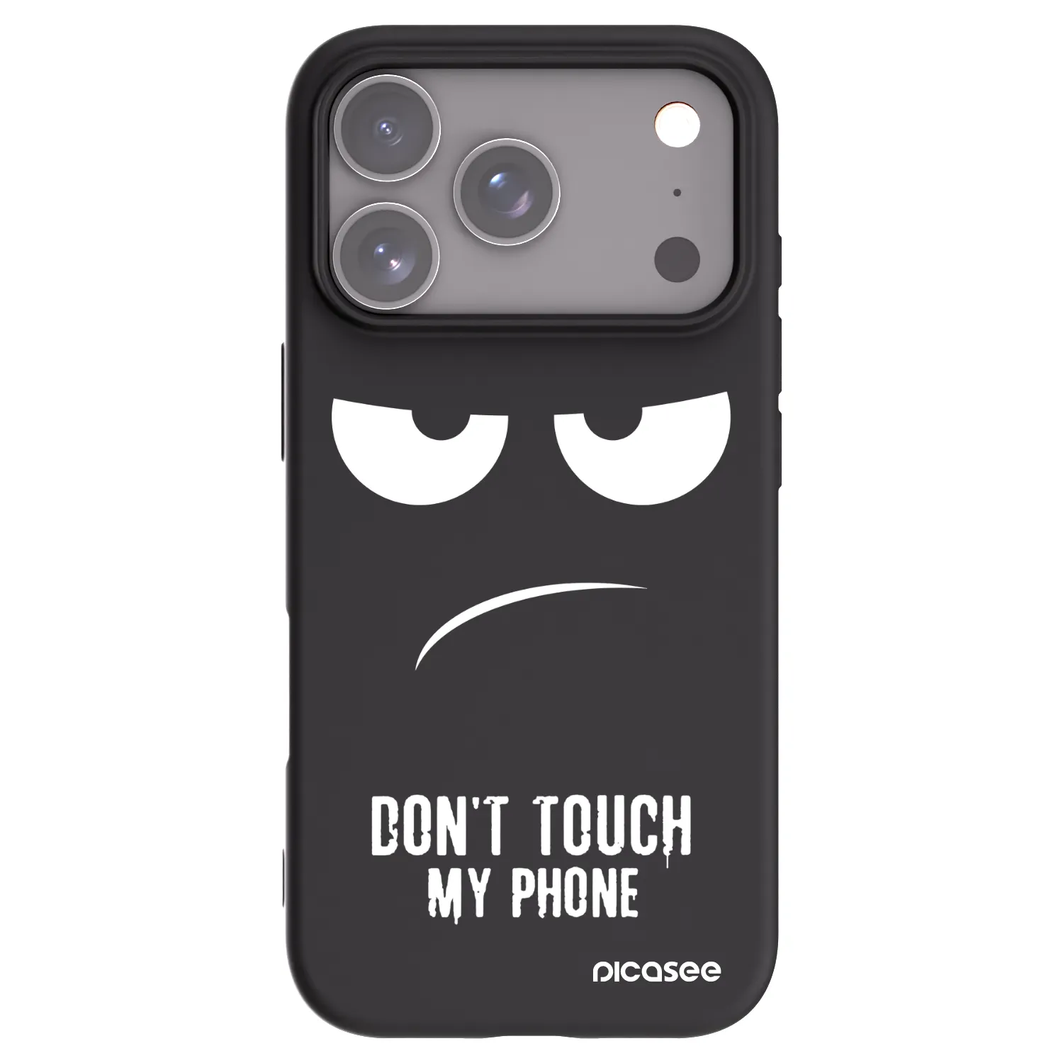 Picasee crna silikonska maskica za Apple iPhone 17 Pro - Don't Touch My Phone