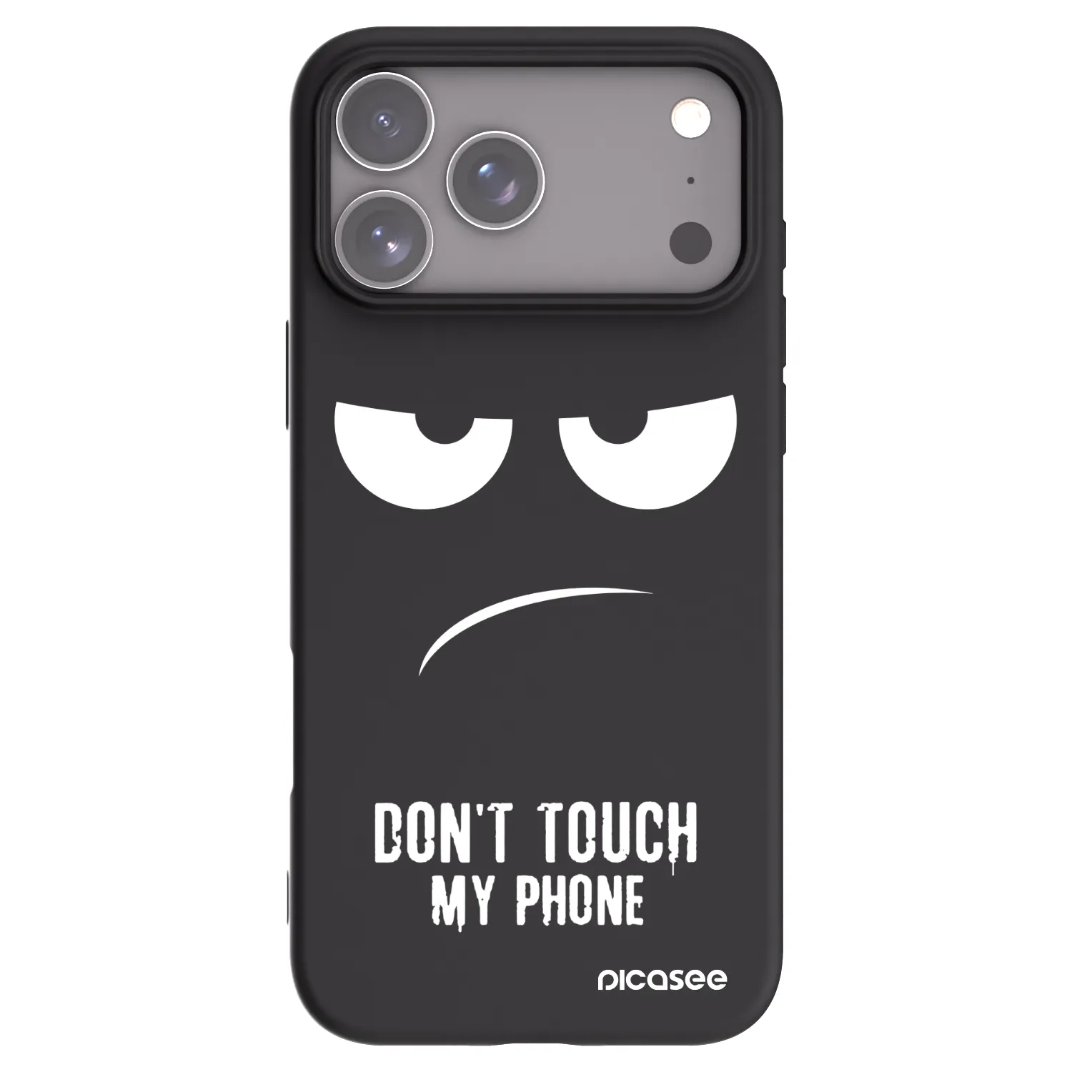 Picasee crna silikonska maskica za Apple iPhone 17 Pro Max - Don't Touch My Phone