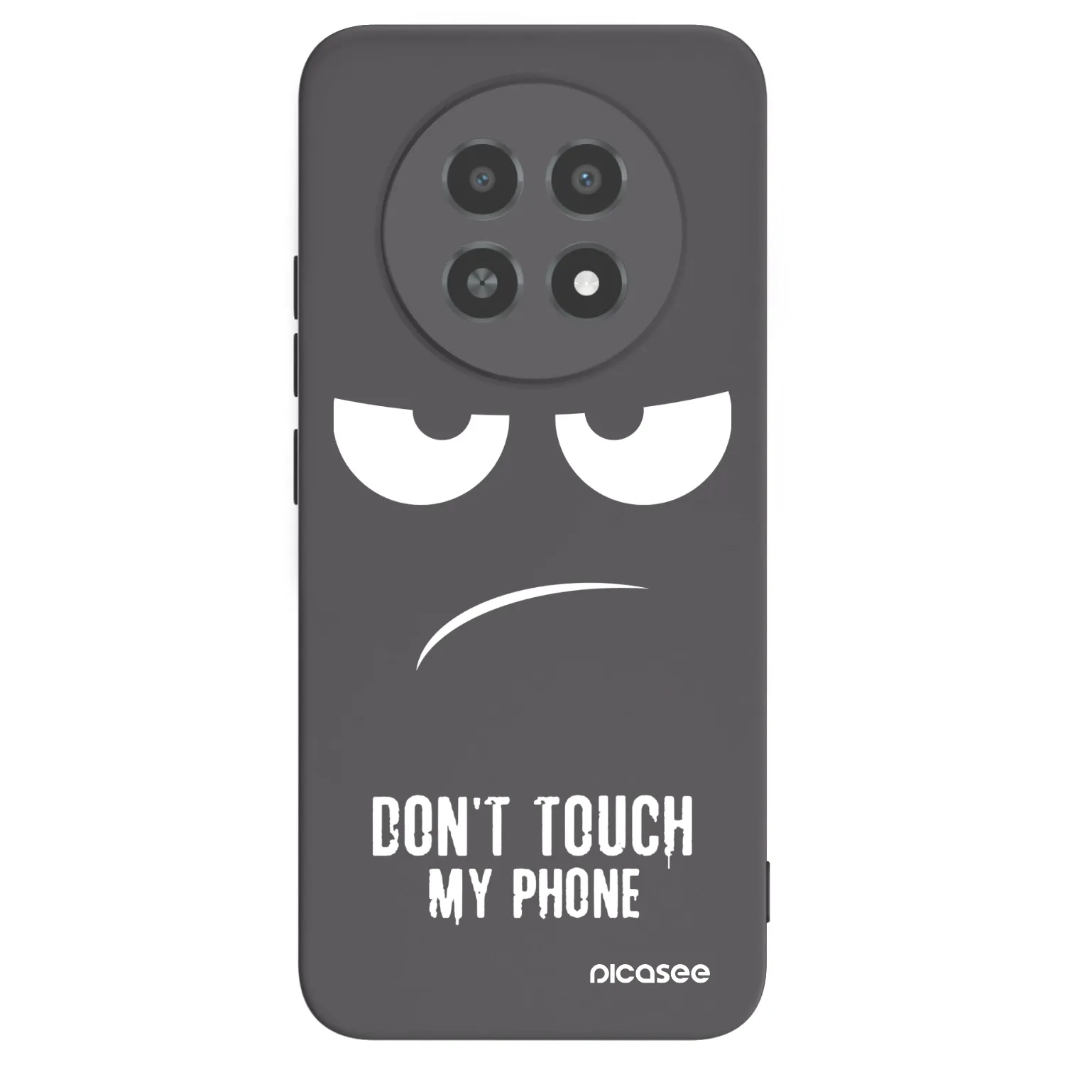 Picasee crna silikonska maskica za Realme 12X - Don't Touch My Phone