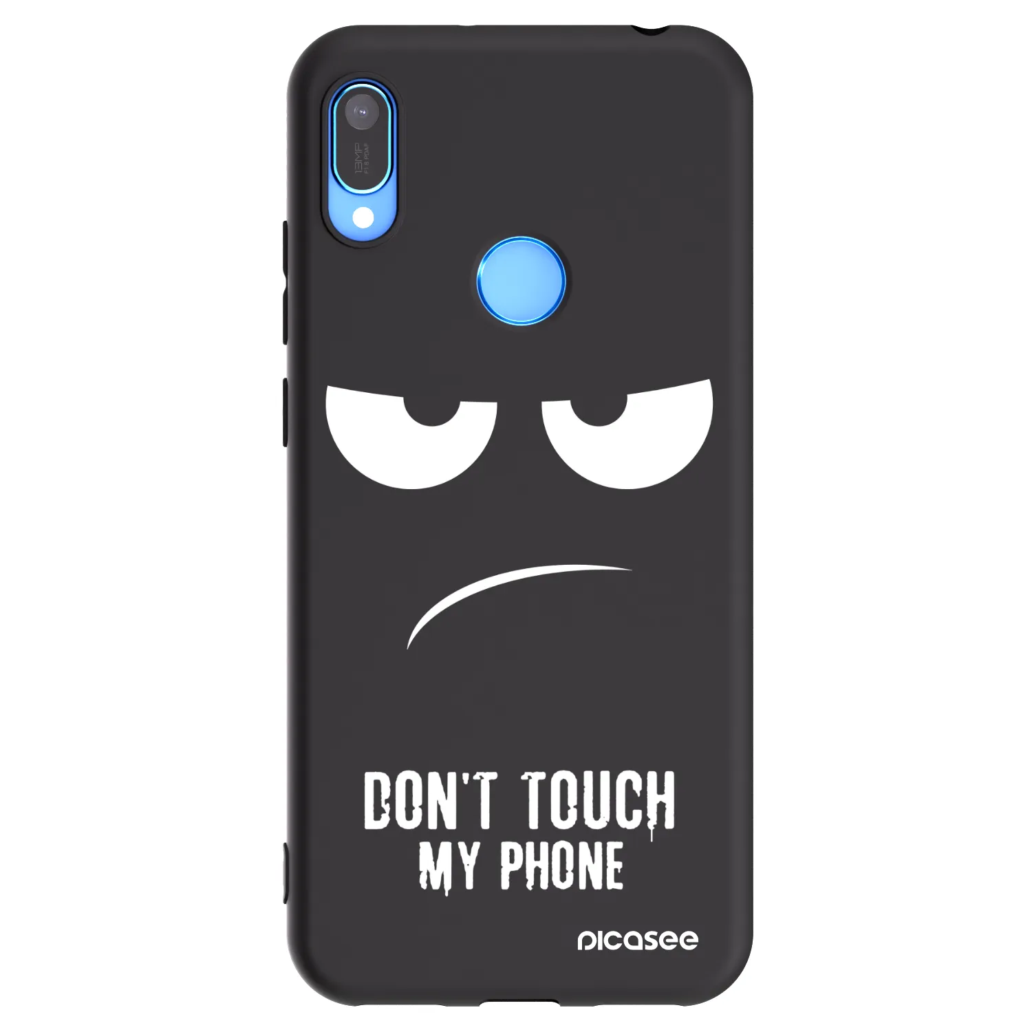 Picasee crna silikonska maskica za Huawei Y6 2019 - Don't Touch My Phone