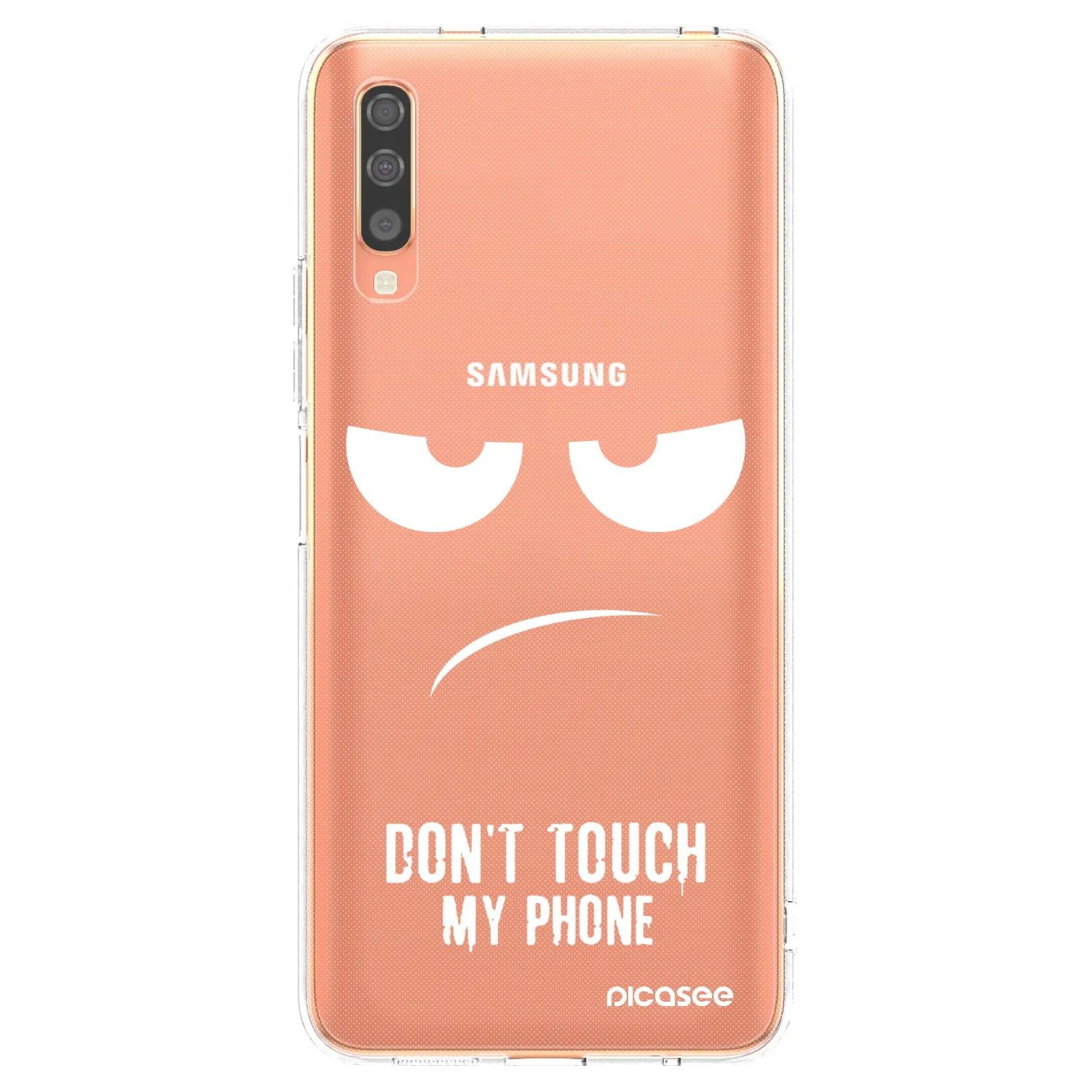 Picasee silikonska prozirna maskica za Samsung Galaxy A70 A705F - Don't Touch My Phone