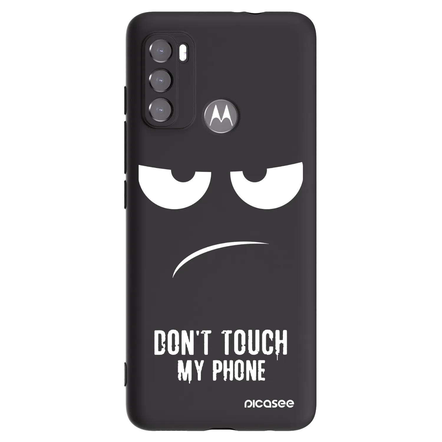 Picasee crna silikonska maskica za Motorola Edge 60 5G - Don't Touch My Phone
