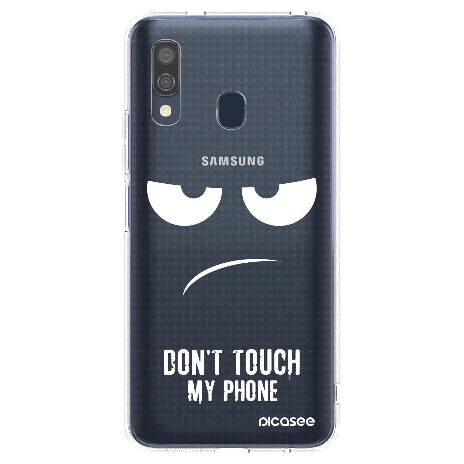 Picasee silikonska prozirna maskica za Samsung Galaxy A40 A405F - Don't Touch My Phone