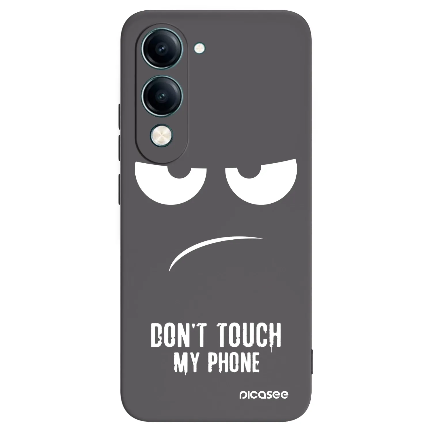 Picasee crna silikonska maskica za Vivo Y29s 5G - Don't Touch My Phone