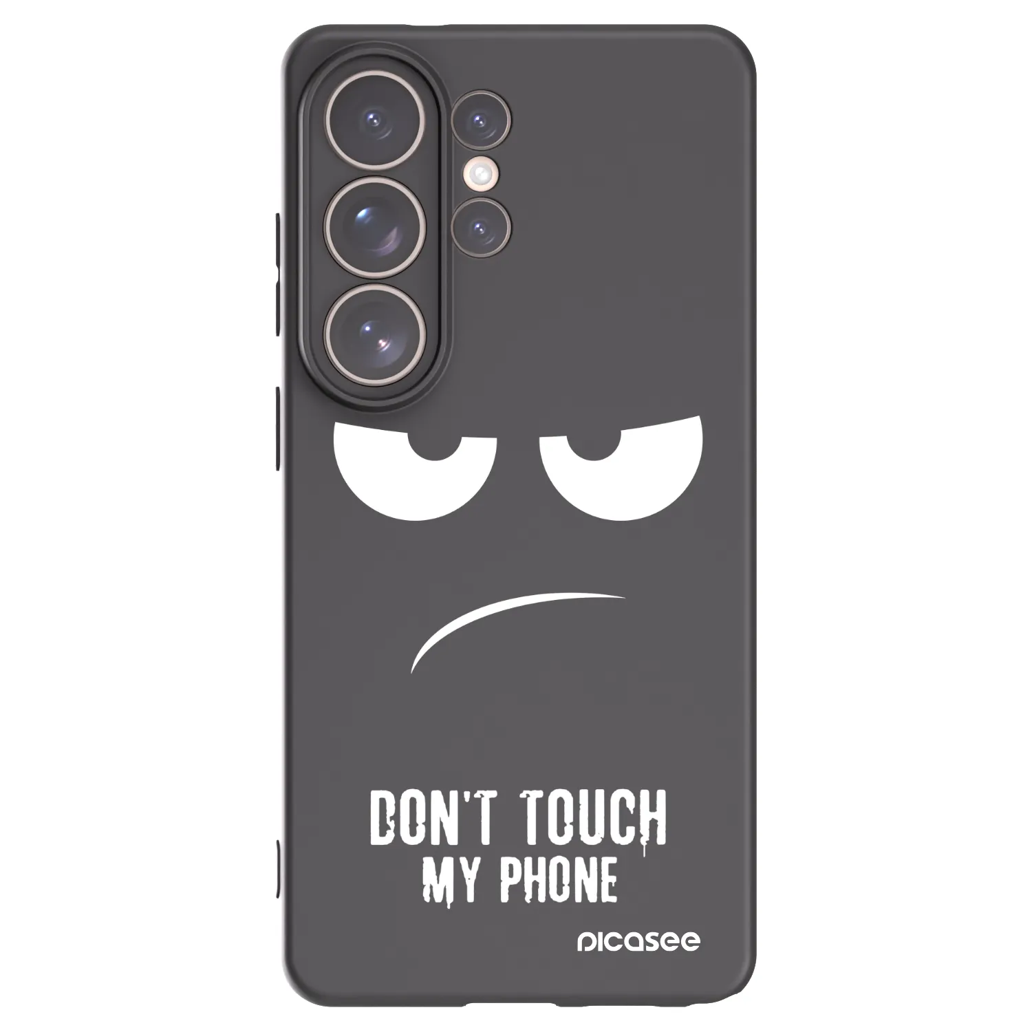 Picasee crna silikonska maskica za Samsung Galaxy S26 Ultra - Don't Touch My Phone