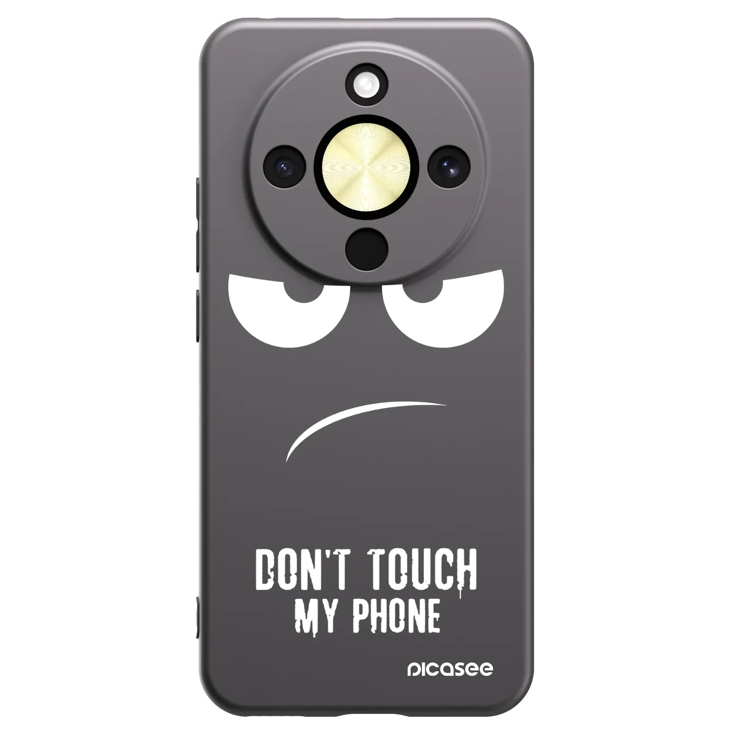 Picasee crna silikonska maskica za Honor Magic8 Lite 5G - Don't Touch My Phone