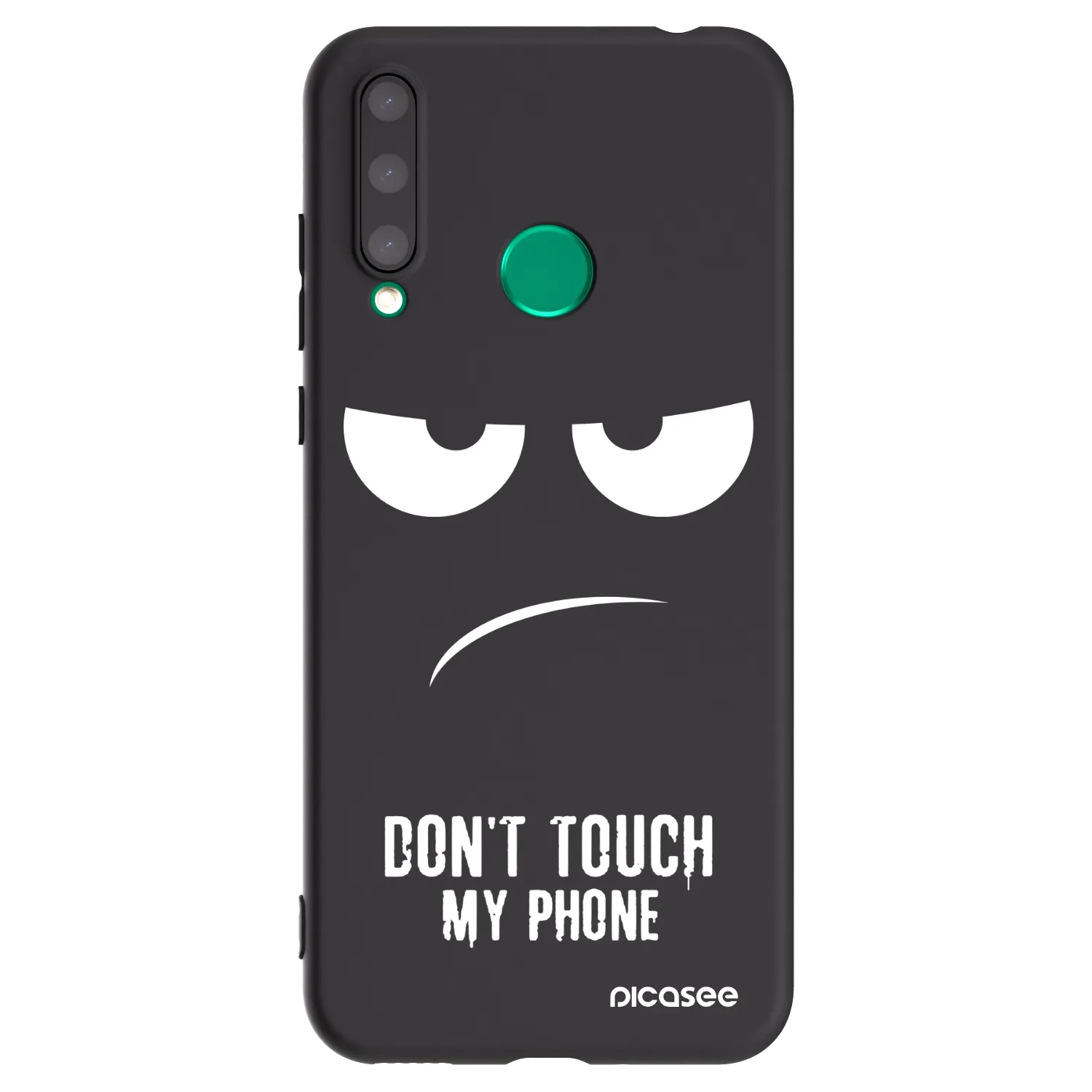 Picasee crna silikonska maskica za Honor 20 Lite - Don't Touch My Phone