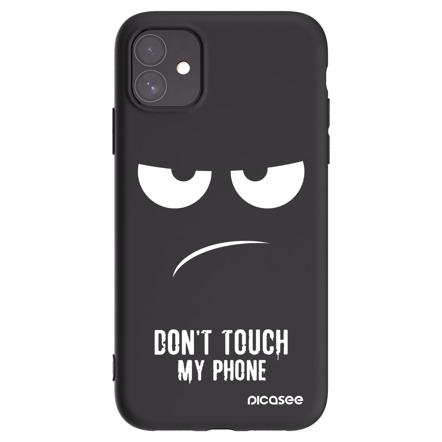 Picasee crna silikonska maskica za Apple iPhone 11 - Don't Touch My Phone