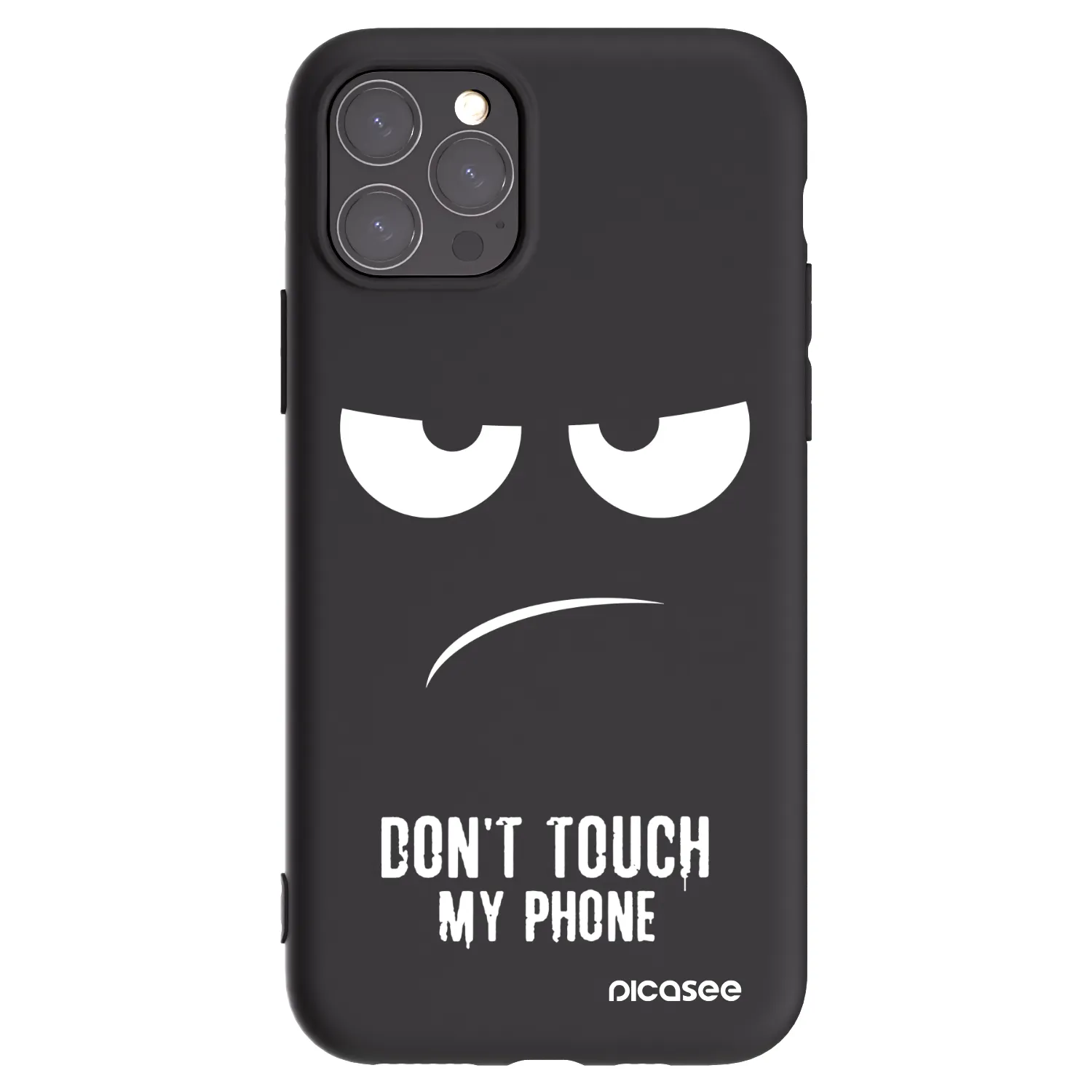 Picasee crna silikonska maskica za Apple iPhone 11 Pro - Don't Touch My Phone