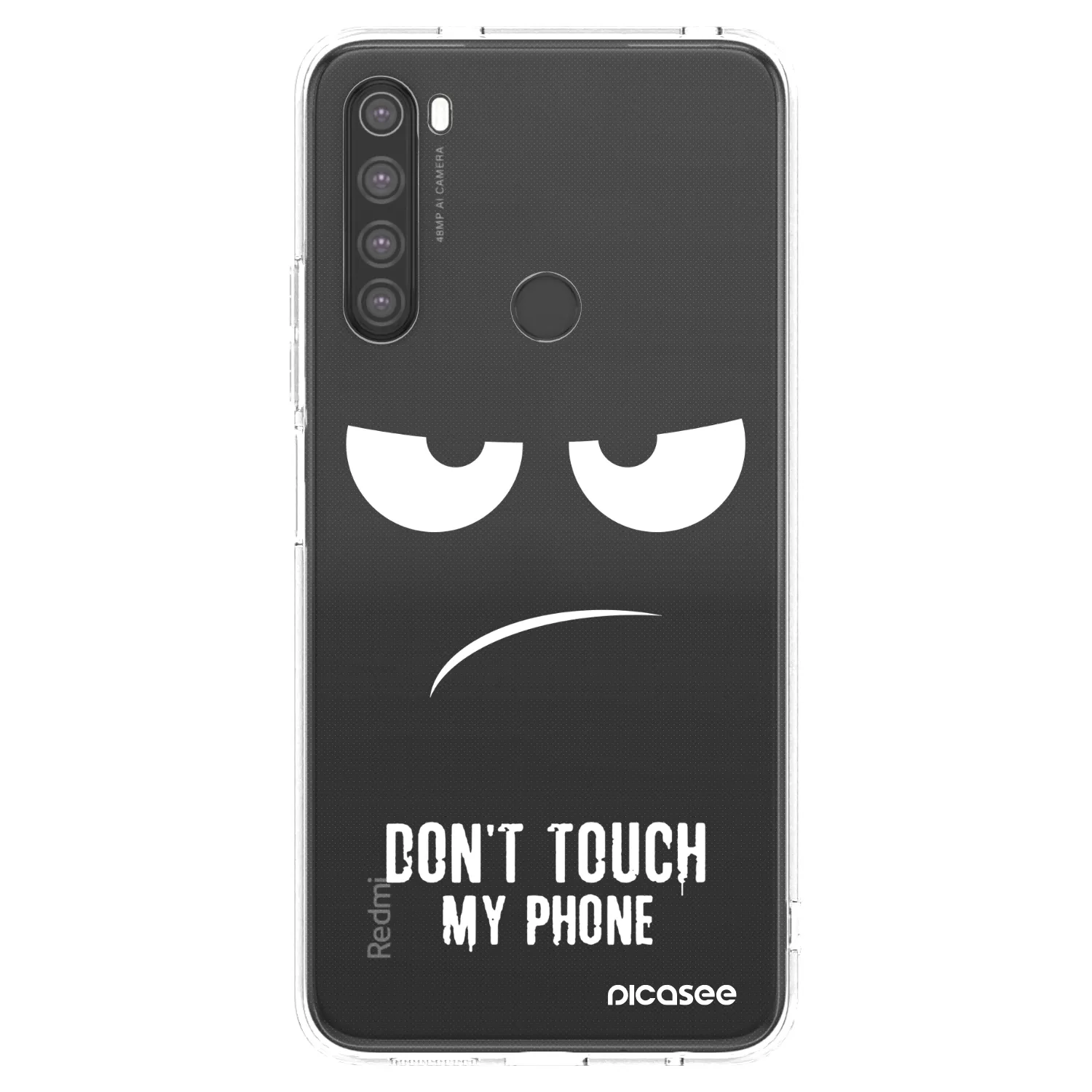 Picasee silikonska prozirna maskica za Xiaomi Redmi Note 8 - Don't Touch My Phone