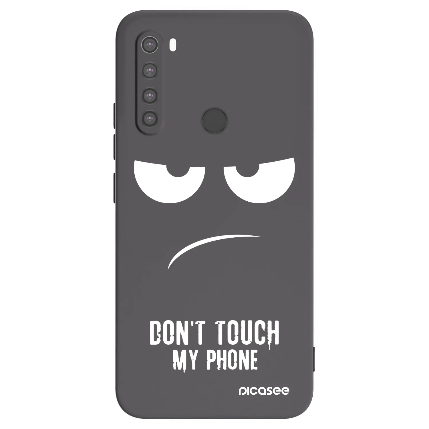 Picasee crna silikonska maskica za Xiaomi Redmi Note 8 - Don't Touch My Phone