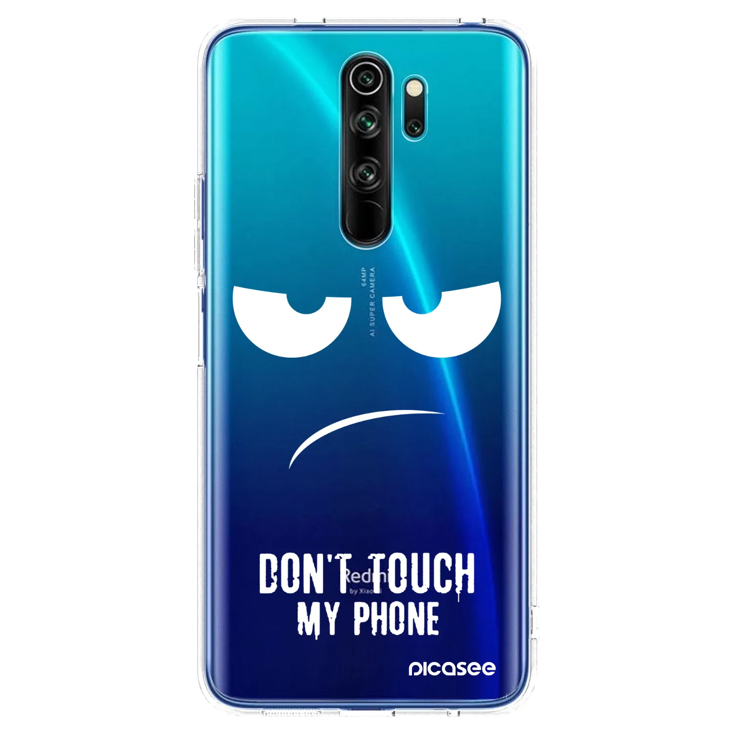 Picasee silikonska prozirna maskica za Xiaomi Redmi Note 8 Pro - Don't Touch My Phone