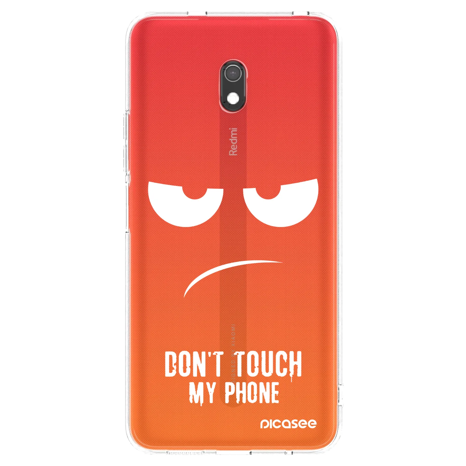 Picasee silikonska prozirna maskica za Xiaomi Redmi 8A - Don't Touch My Phone