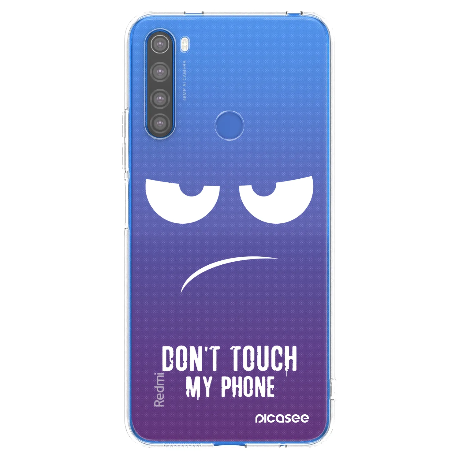 Picasee silikonska prozirna maskica za Xiaomi Redmi Note 8T - Don't Touch My Phone