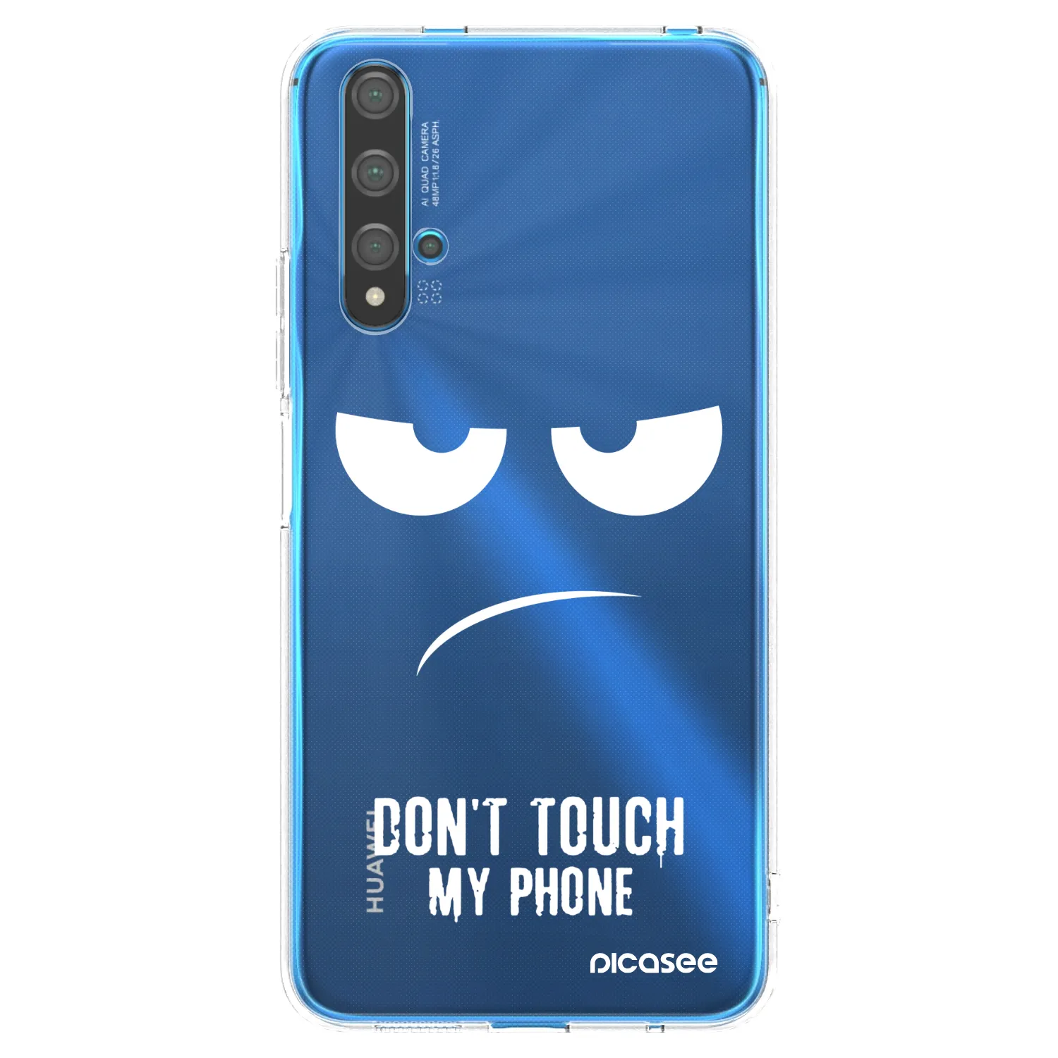Picasee silikonska prozirna maskica za Huawei Nova 5T - Don't Touch My Phone