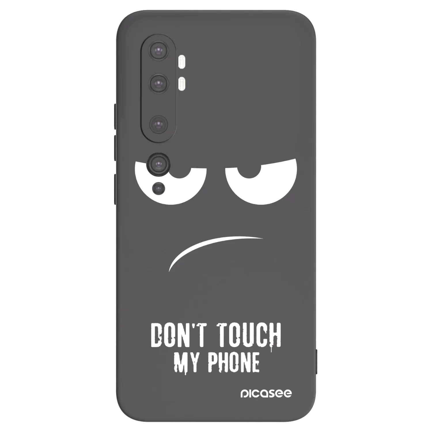 Picasee crna silikonska maskica za Xiaomi Mi Note 10 (Pro) - Don't Touch My Phone