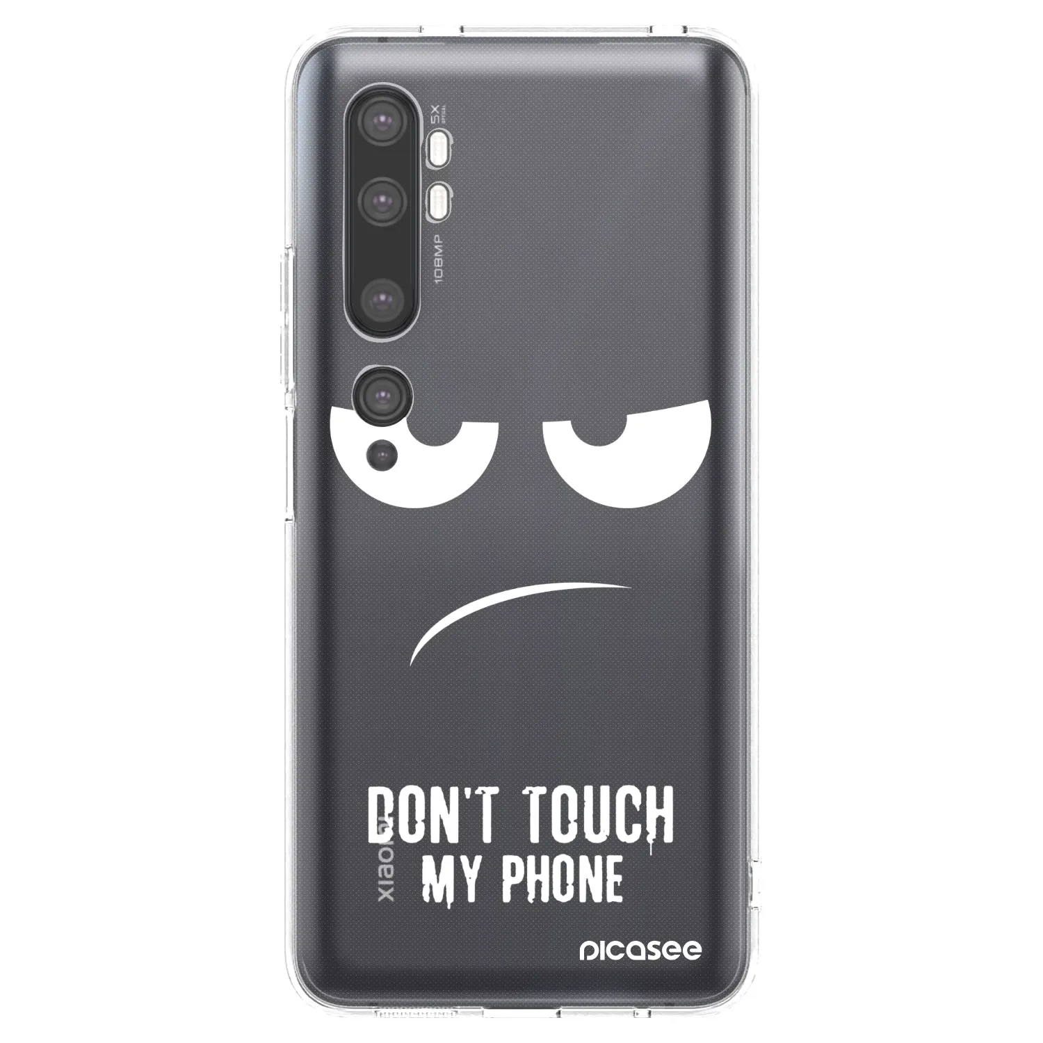 Picasee silikonska prozirna maskica za Xiaomi Mi Note 10 (Pro) - Don't Touch My Phone