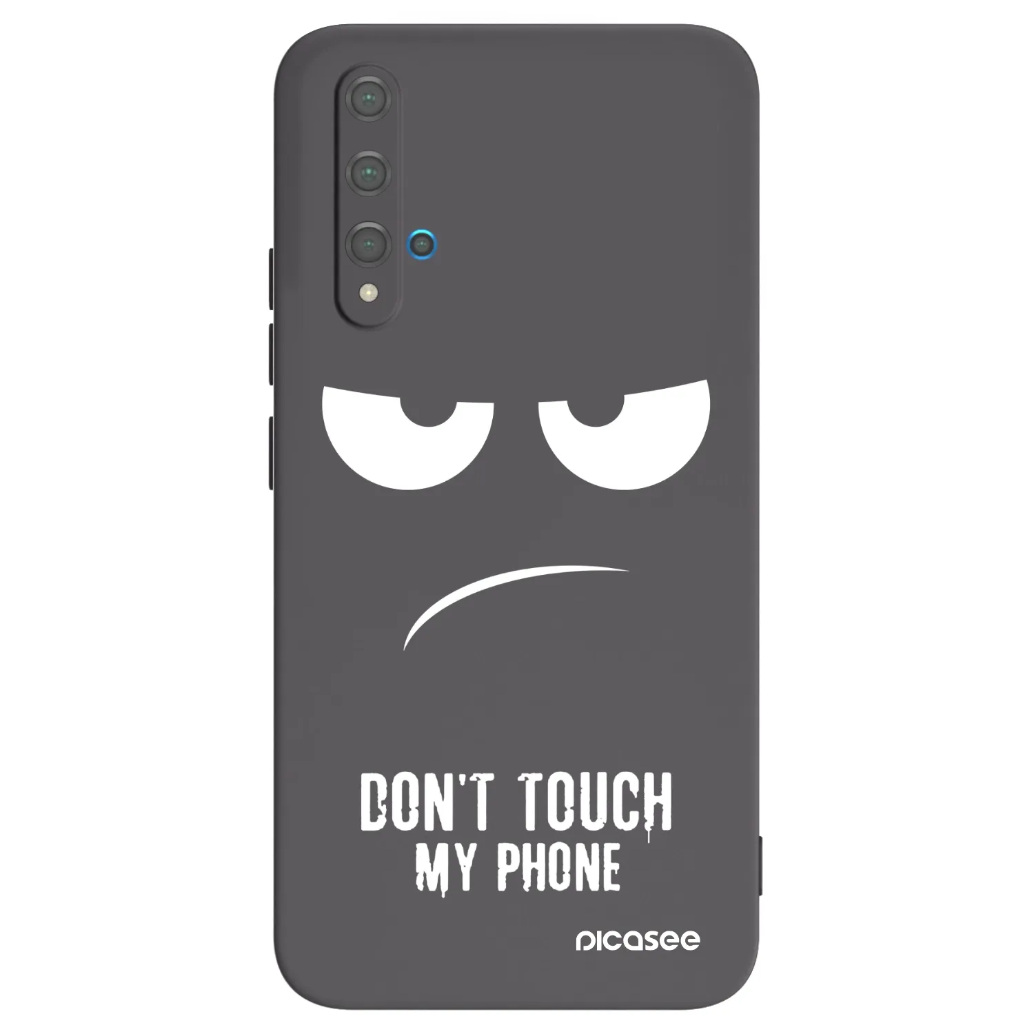 Picasee crna silikonska maskica za Huawei Nova 5T - Don't Touch My Phone