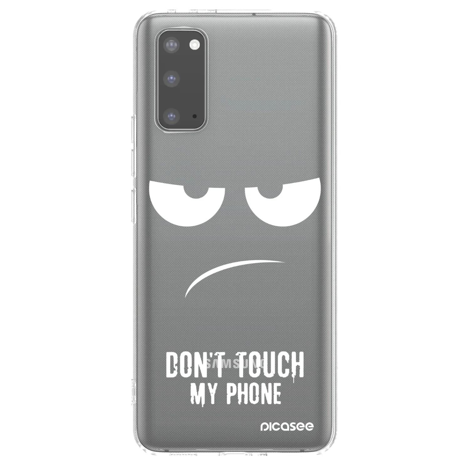 Picasee silikonska prozirna maskica za Samsung Galaxy S20 G980F - Don't Touch My Phone
