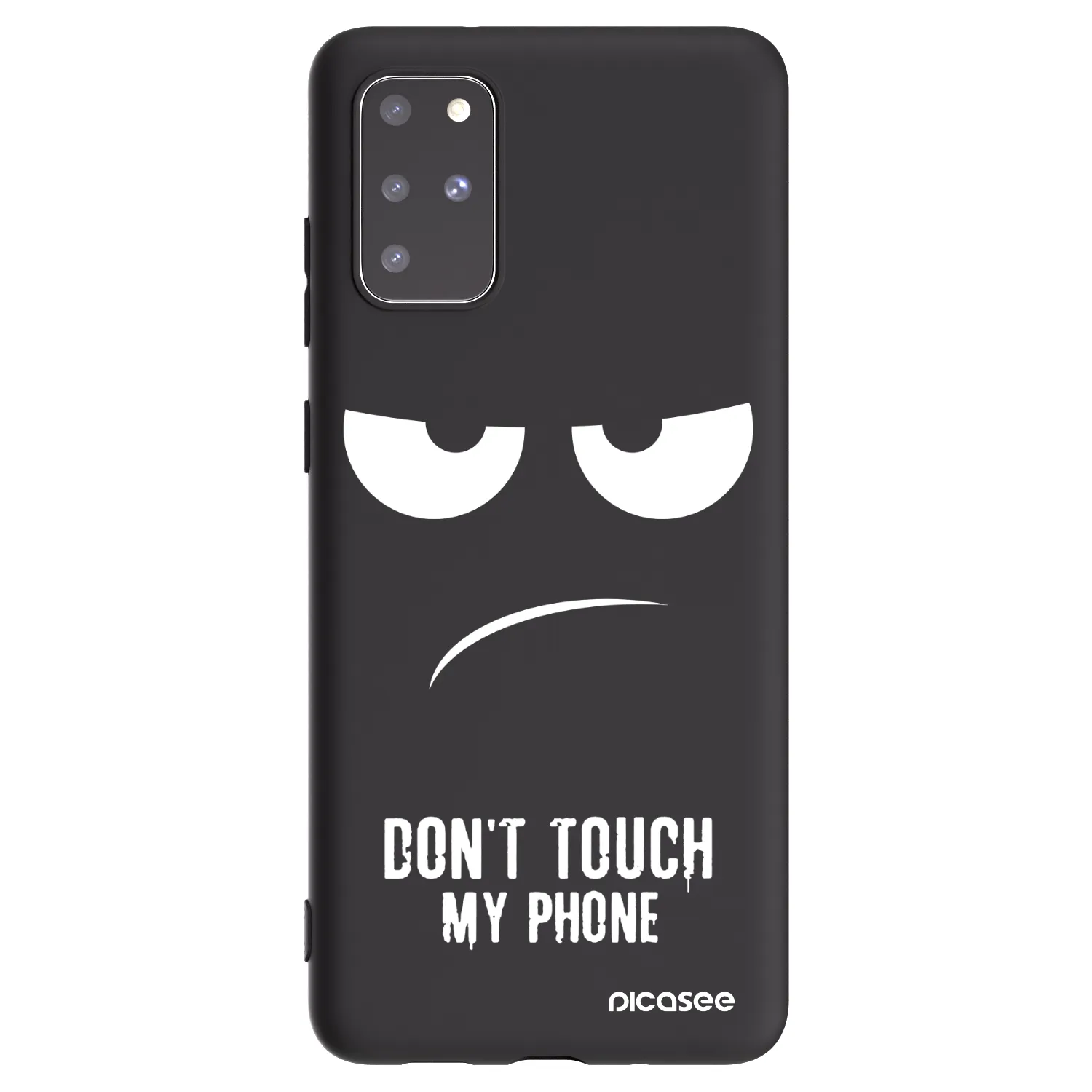 Picasee crna silikonska maskica za Samsung Galaxy S20+ G985F - Don't Touch My Phone
