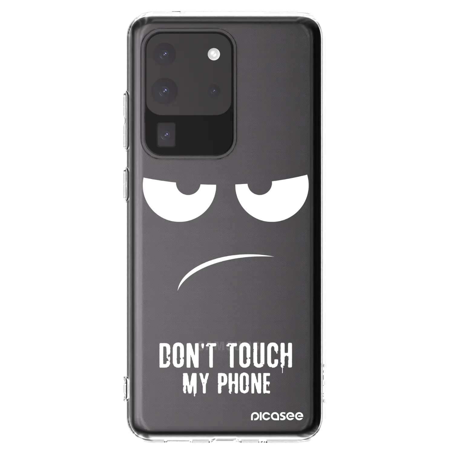 Picasee silikonska prozirna maskica za Samsung Galaxy S20 Ultra 5G G988F - Don't Touch My Phone