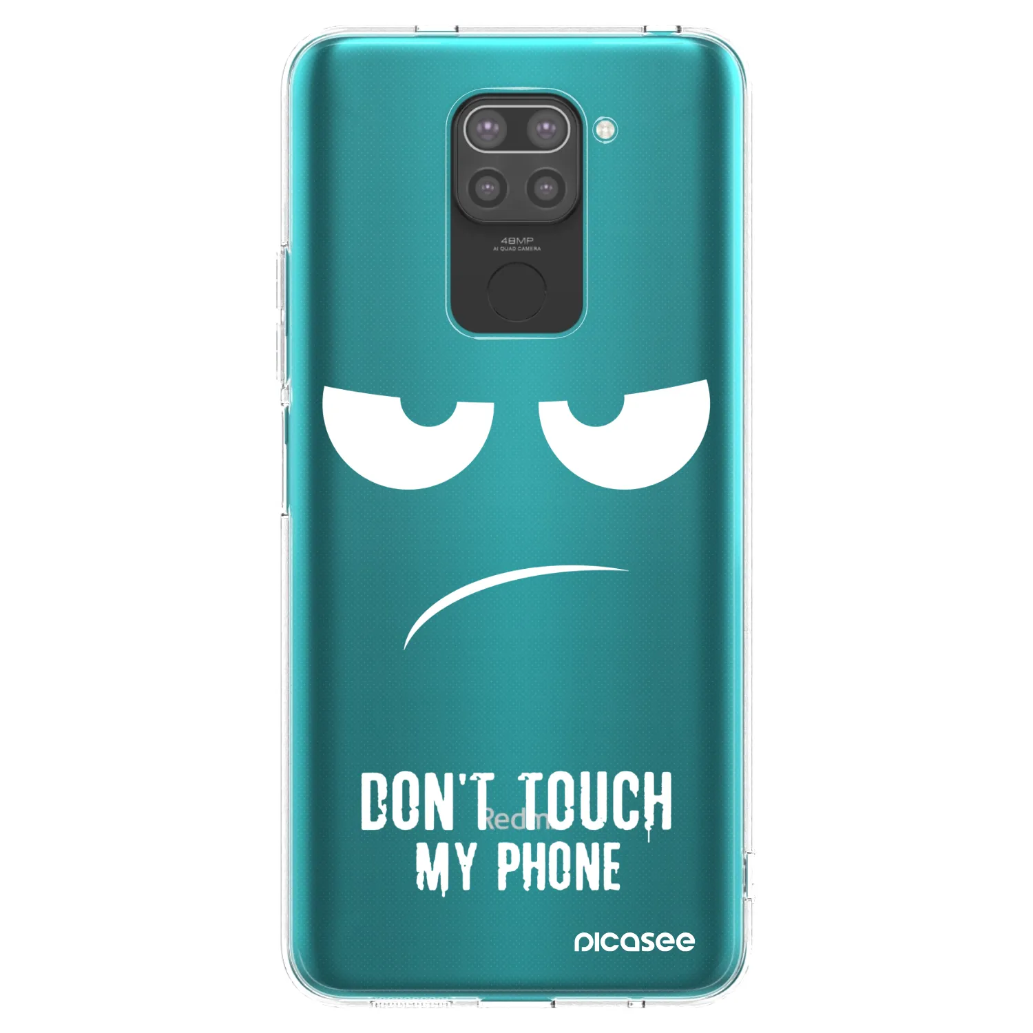 Picasee crna silikonska maskica za Xiaomi Redmi Note 9 - Don't Touch My Phone